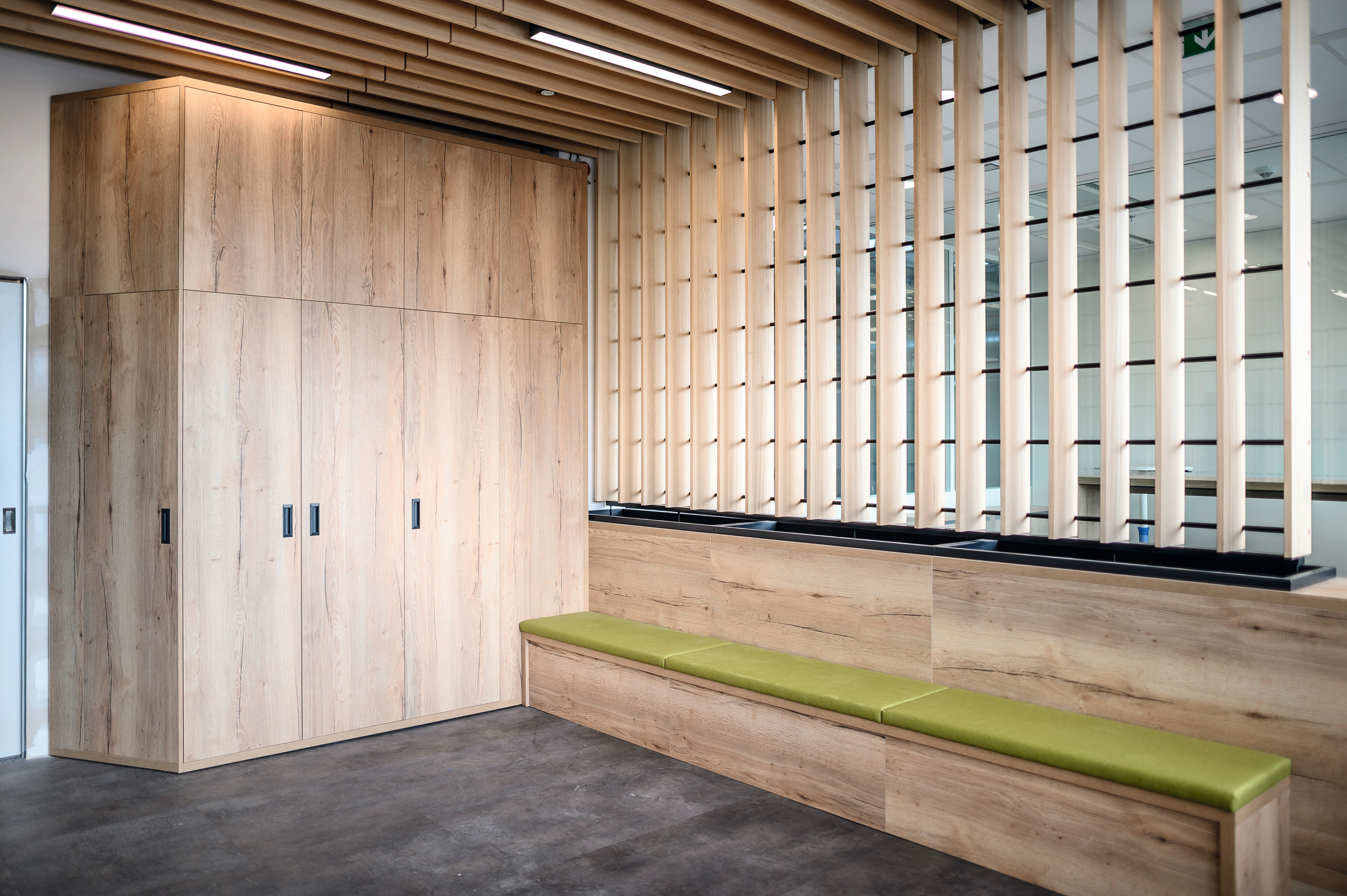 The furniture in the Bosch office is both beautiful and functional.