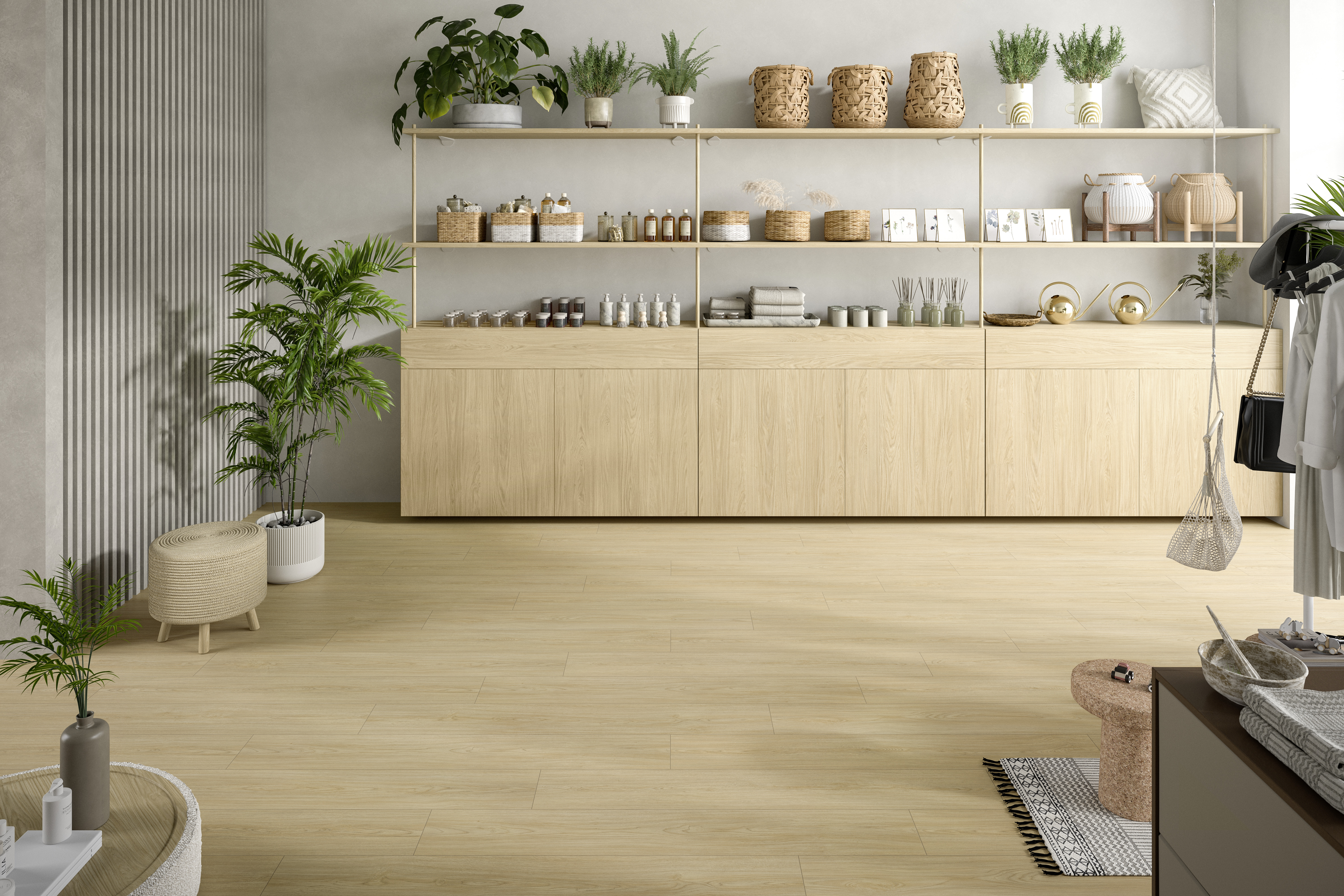 NatureSense Aqua+ Light Natural Casella Oak flooring a the shop - elegant, durable oak flooring for a natural atmosphere