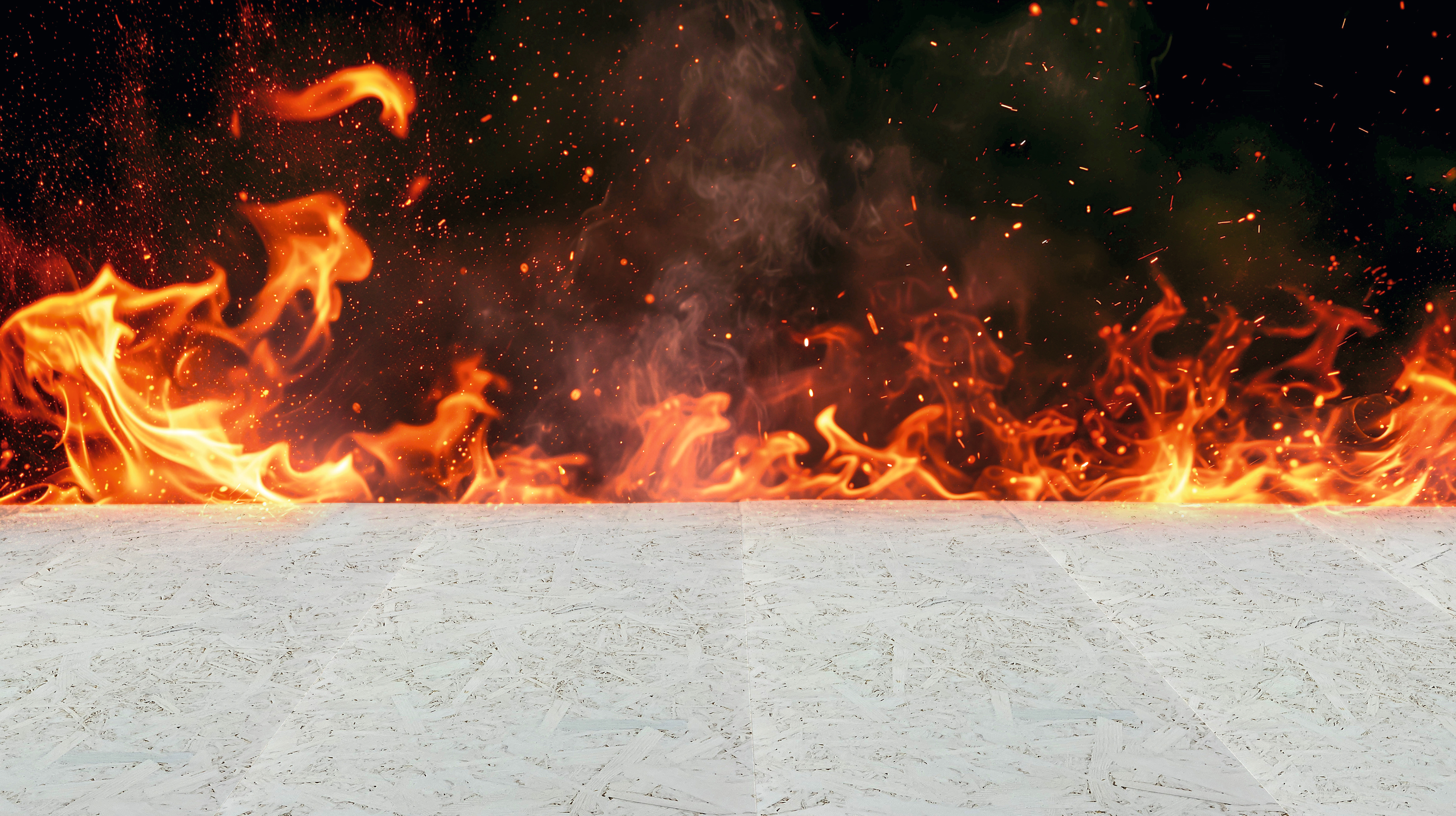 CE-marked OSB/3 panel with declared reaction-to-fire classification.