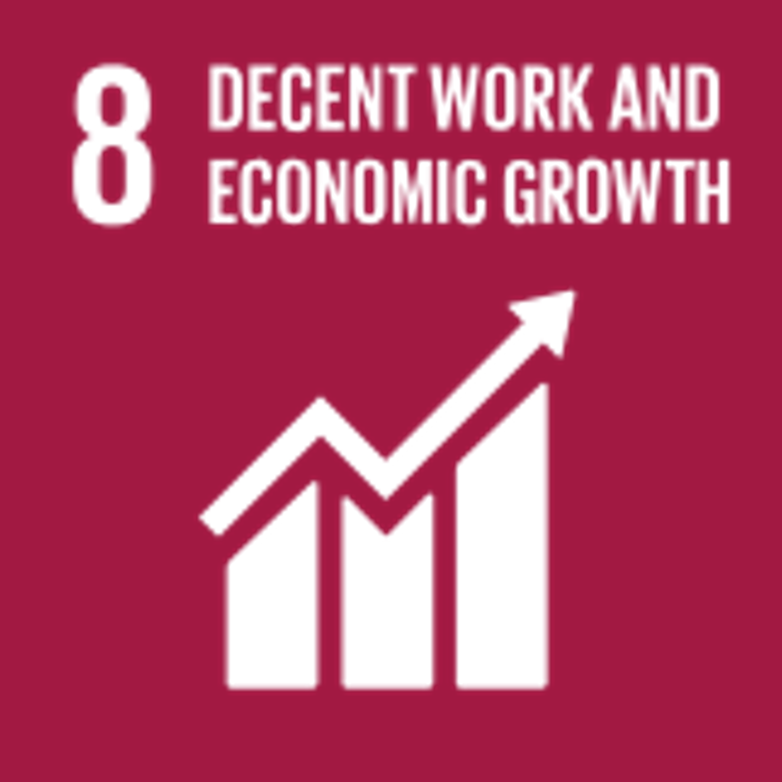 Logo SDG 8 - Decent work and economic growth