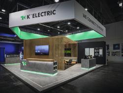 Several EGGER decors were used for an elegant, high-quality realisation of the K'Electric exhibition stand.