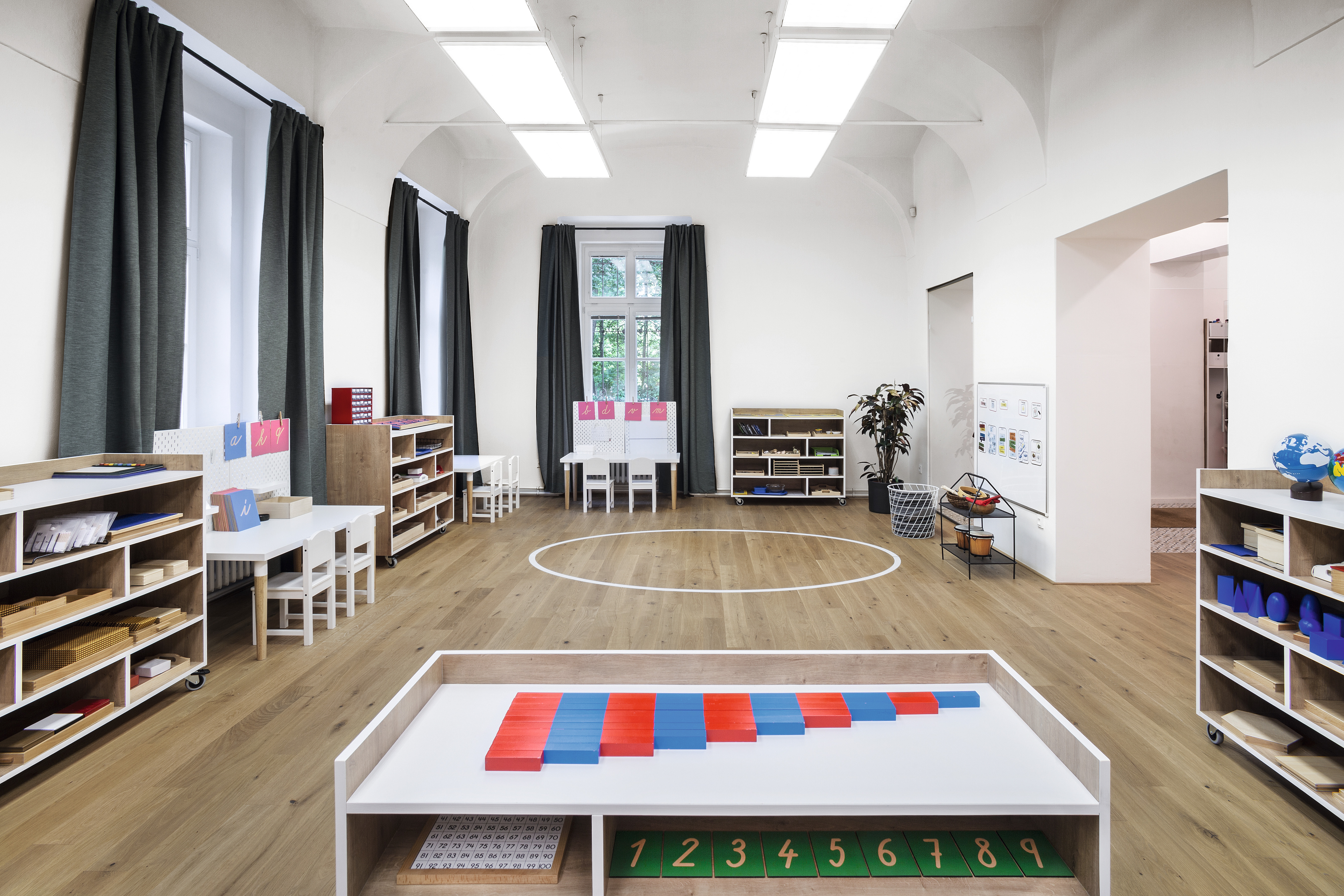 The new play areas develop creativity in the children at the kindergarten.