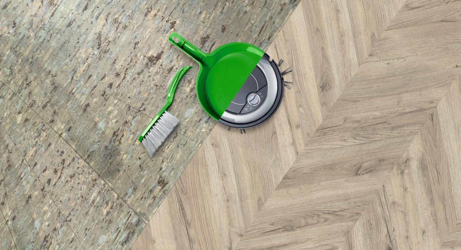 Vacuuming laminate flooring