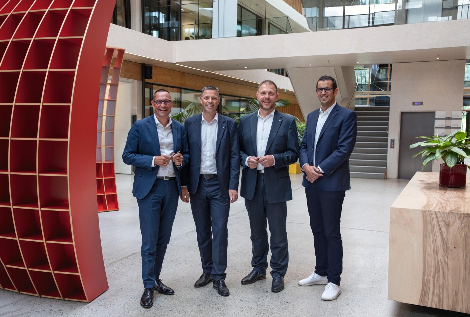 Les quatre membres de la Direction du Groupe EGGER