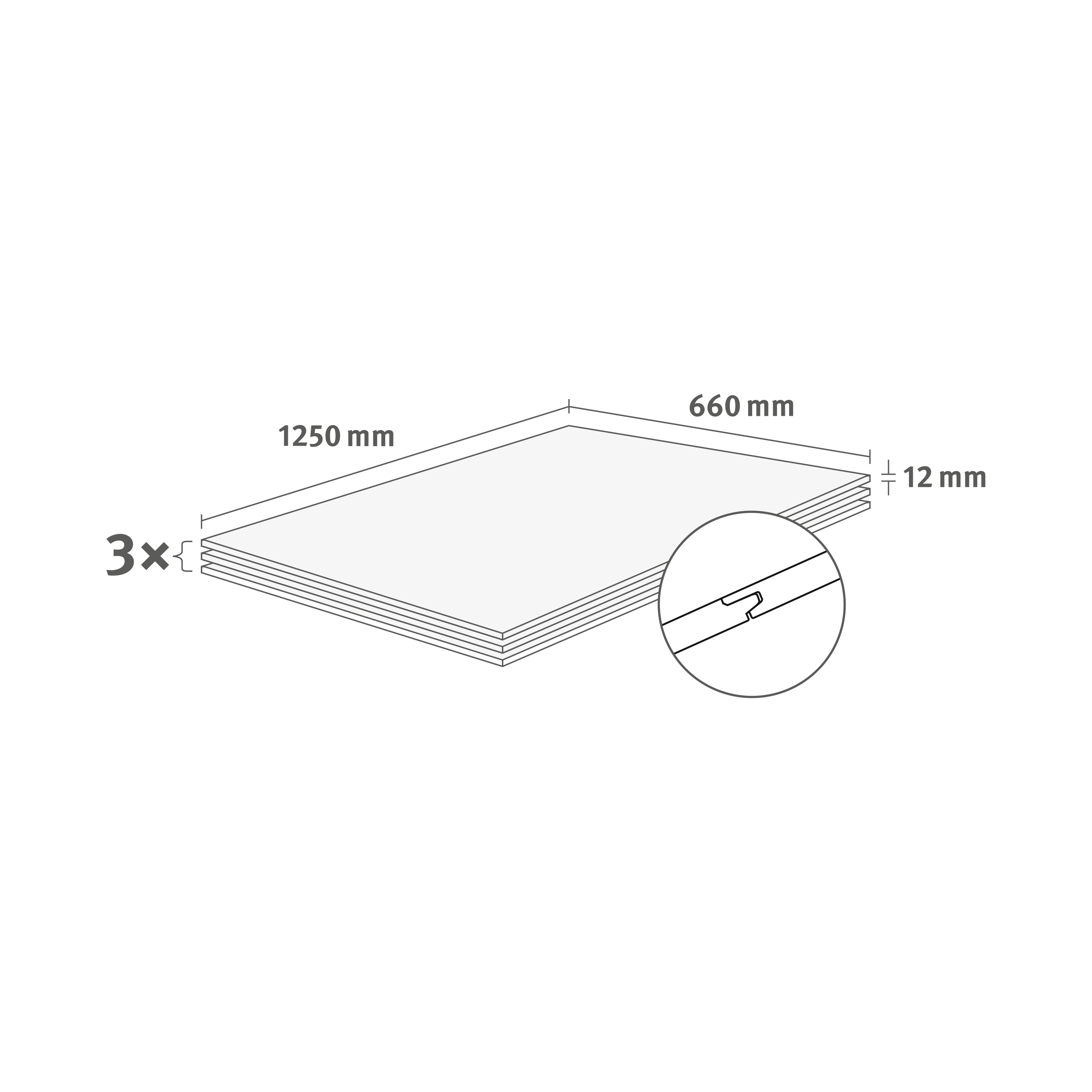 EGGER DecoWall in the format 1,250 x 660 x 12 mm