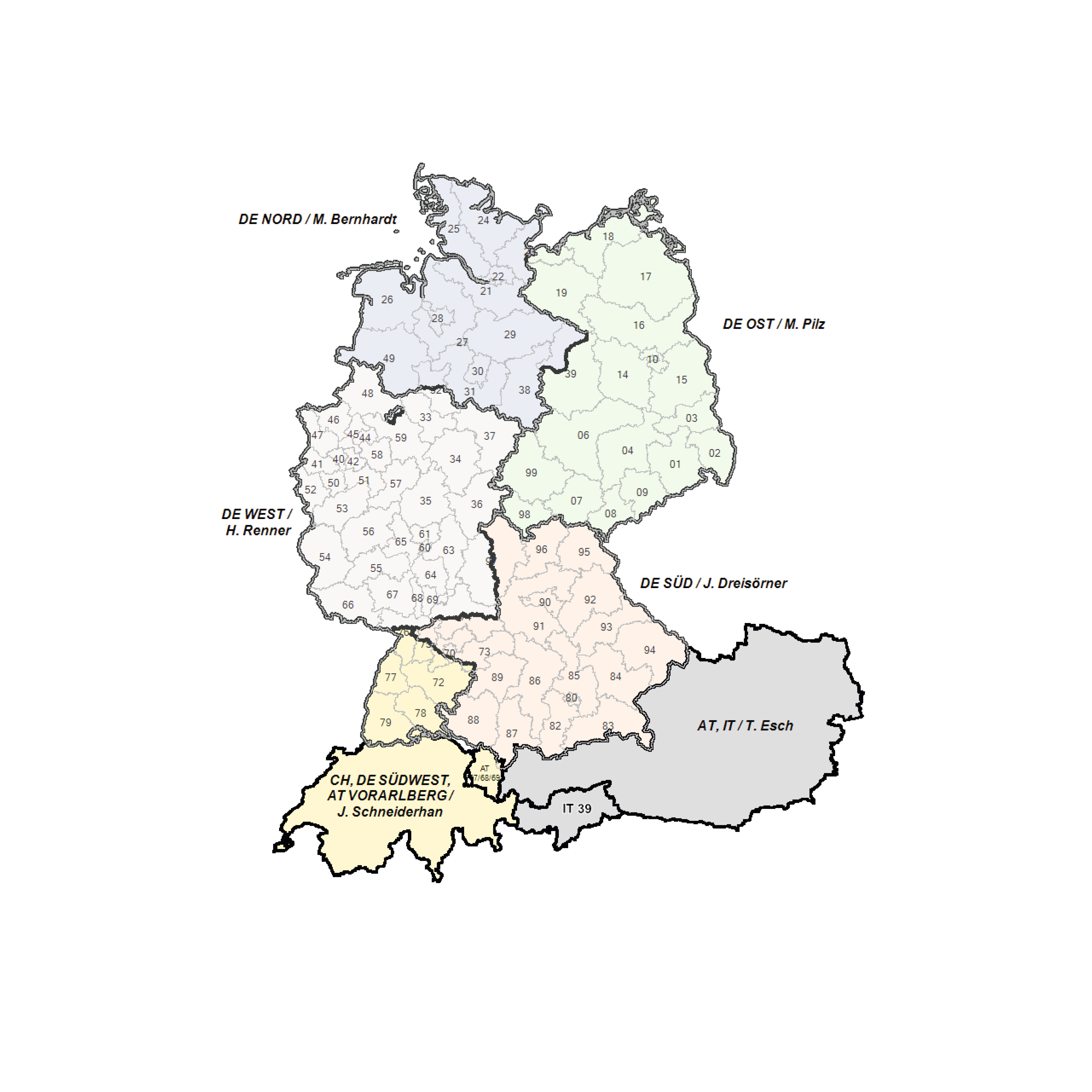 Gebietseinteilung