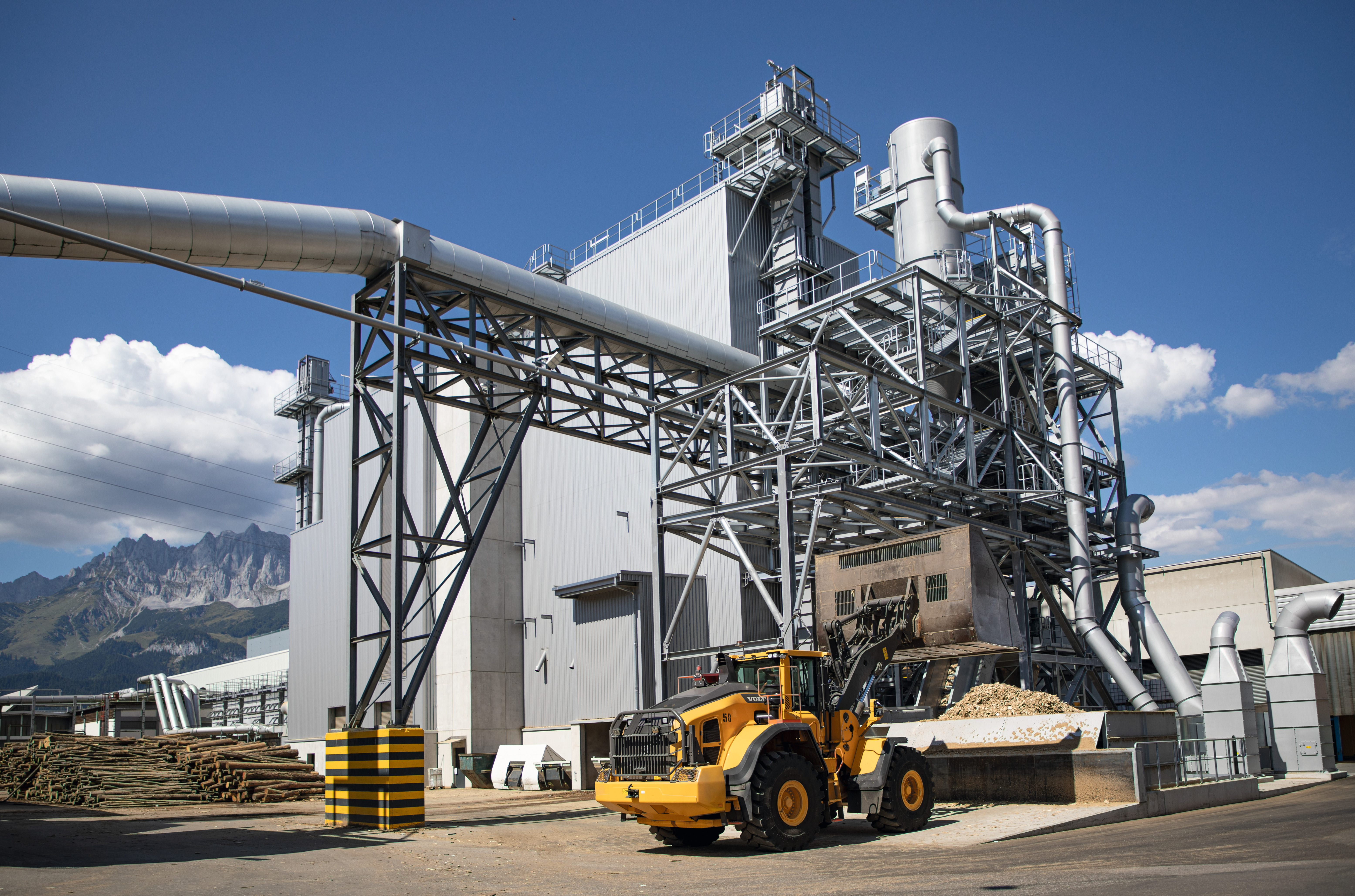 Unité de recyclage dans l'usine EGGER de St. Johann in Tirol (Autriche)