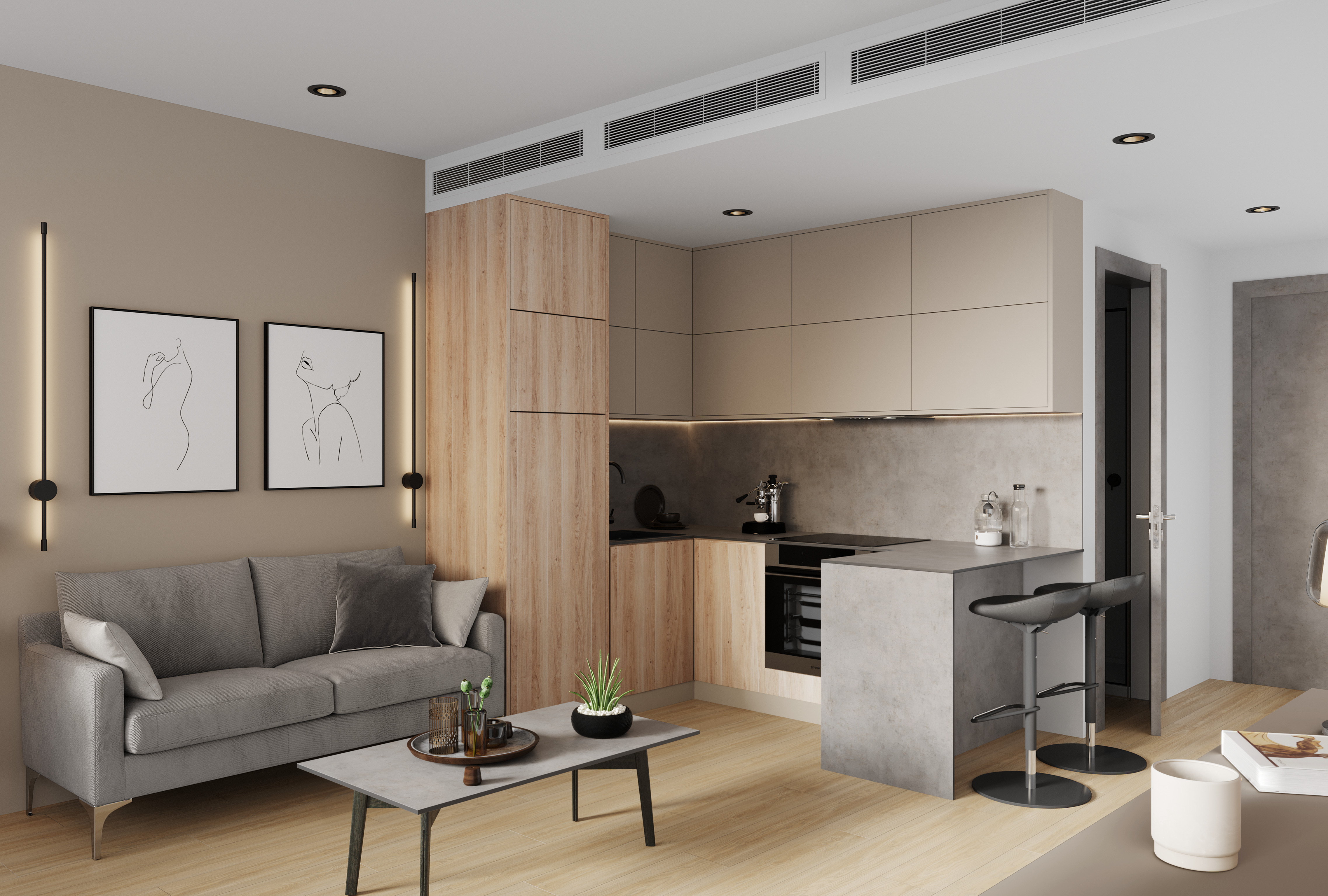 Kitchen & Living Kitchen & Living