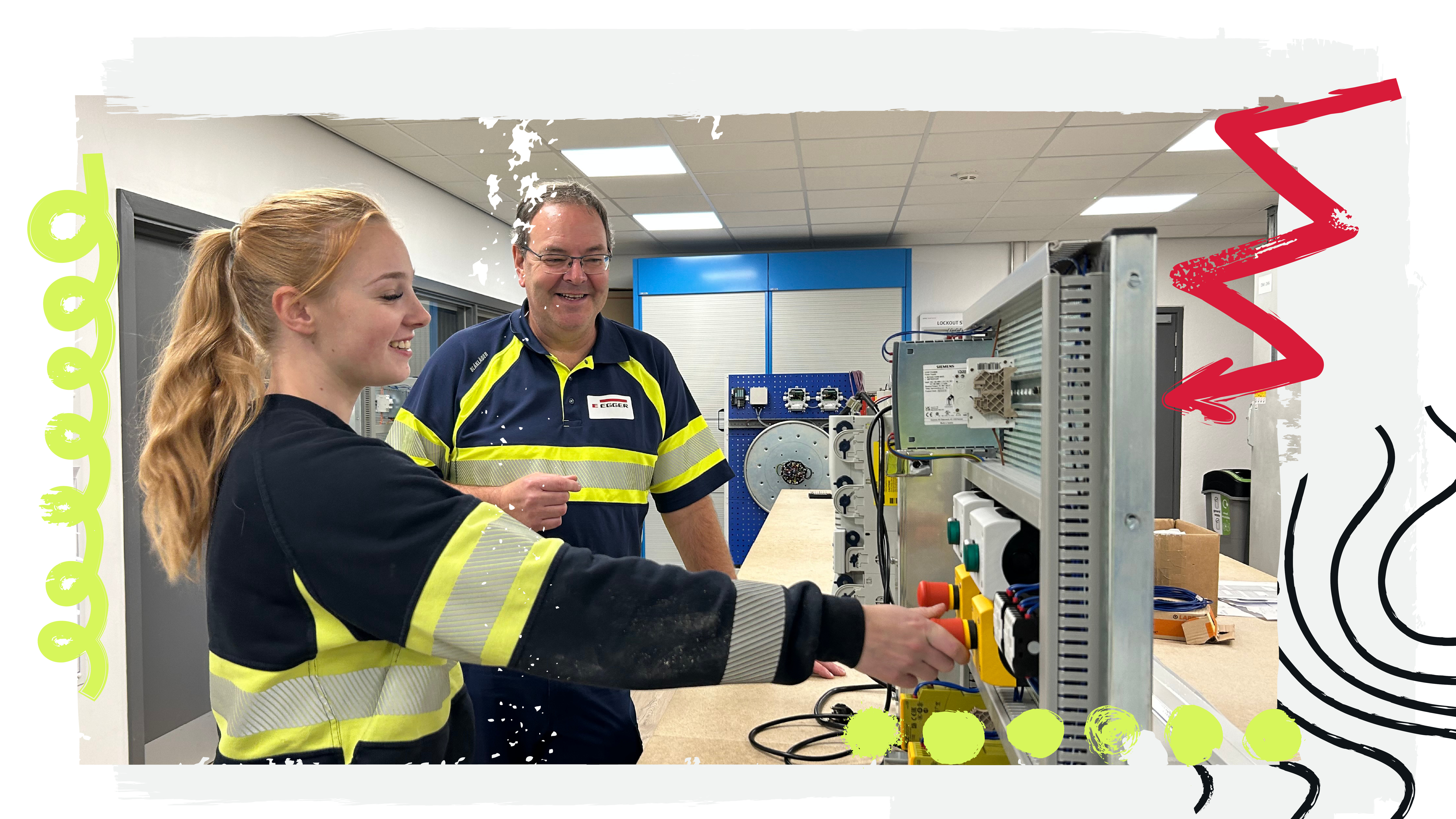 Contents of the training for electrical technicians at EGGER