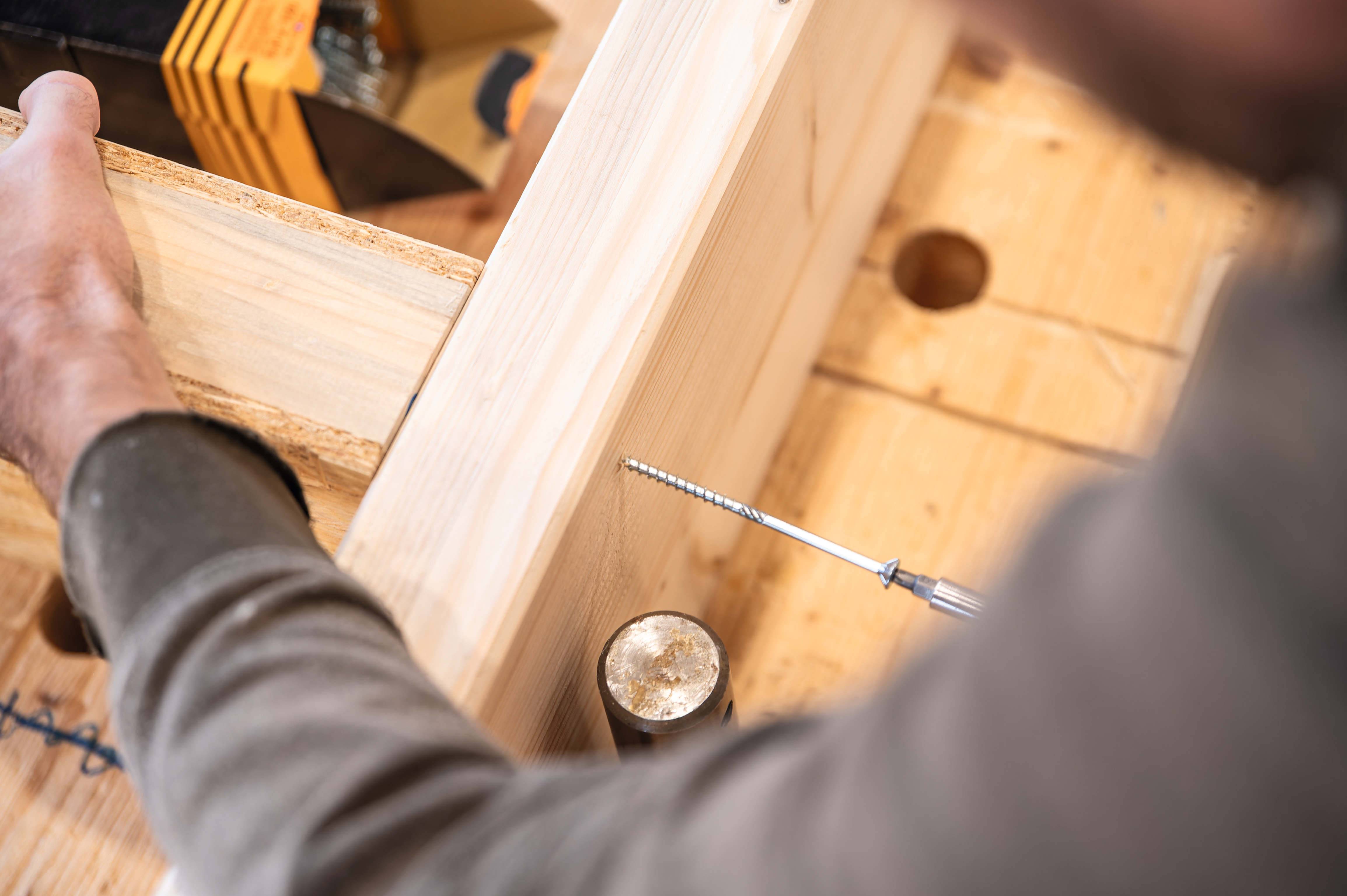 Montage eines EcoBox-Holzelements