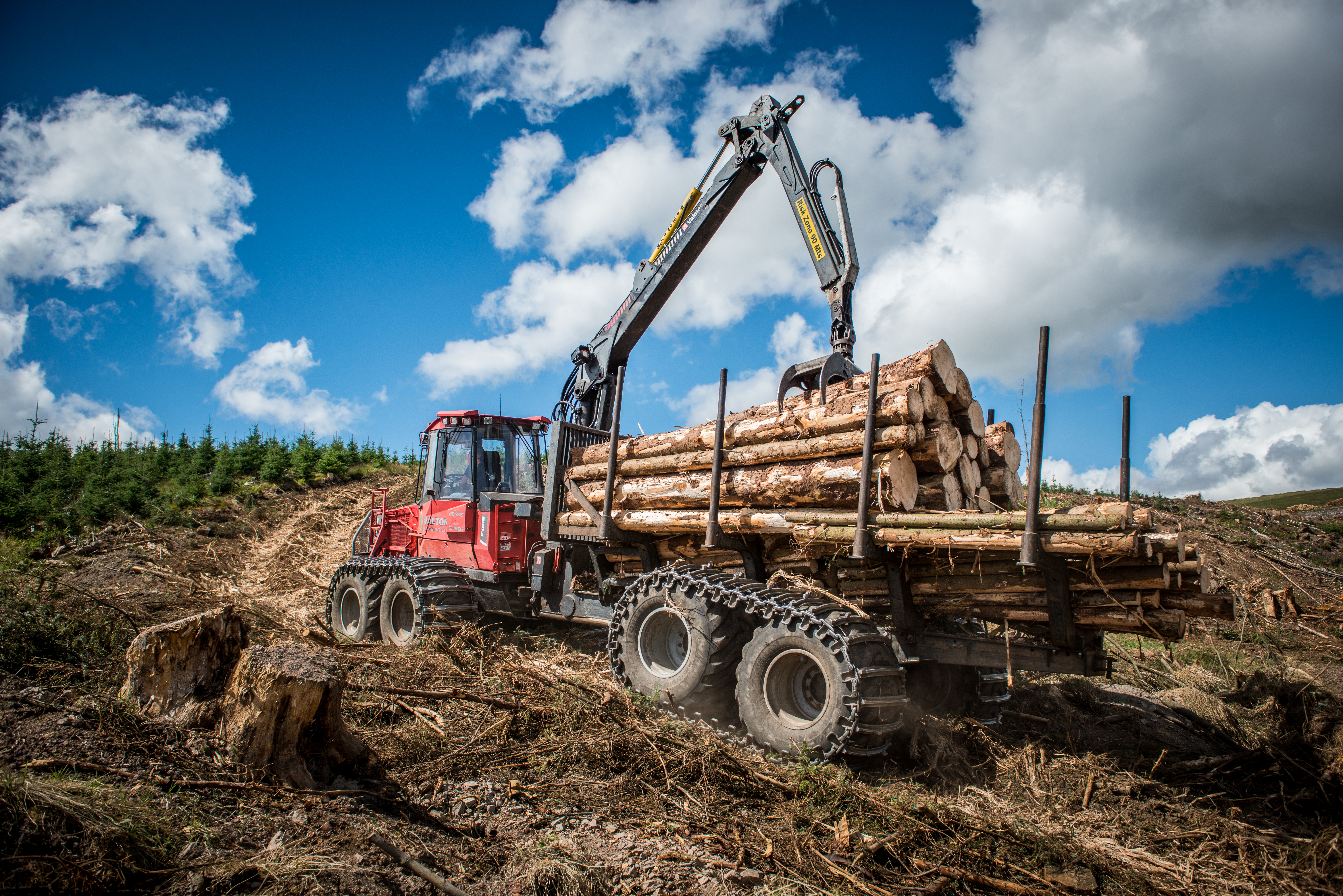 Harvesting on steep ground