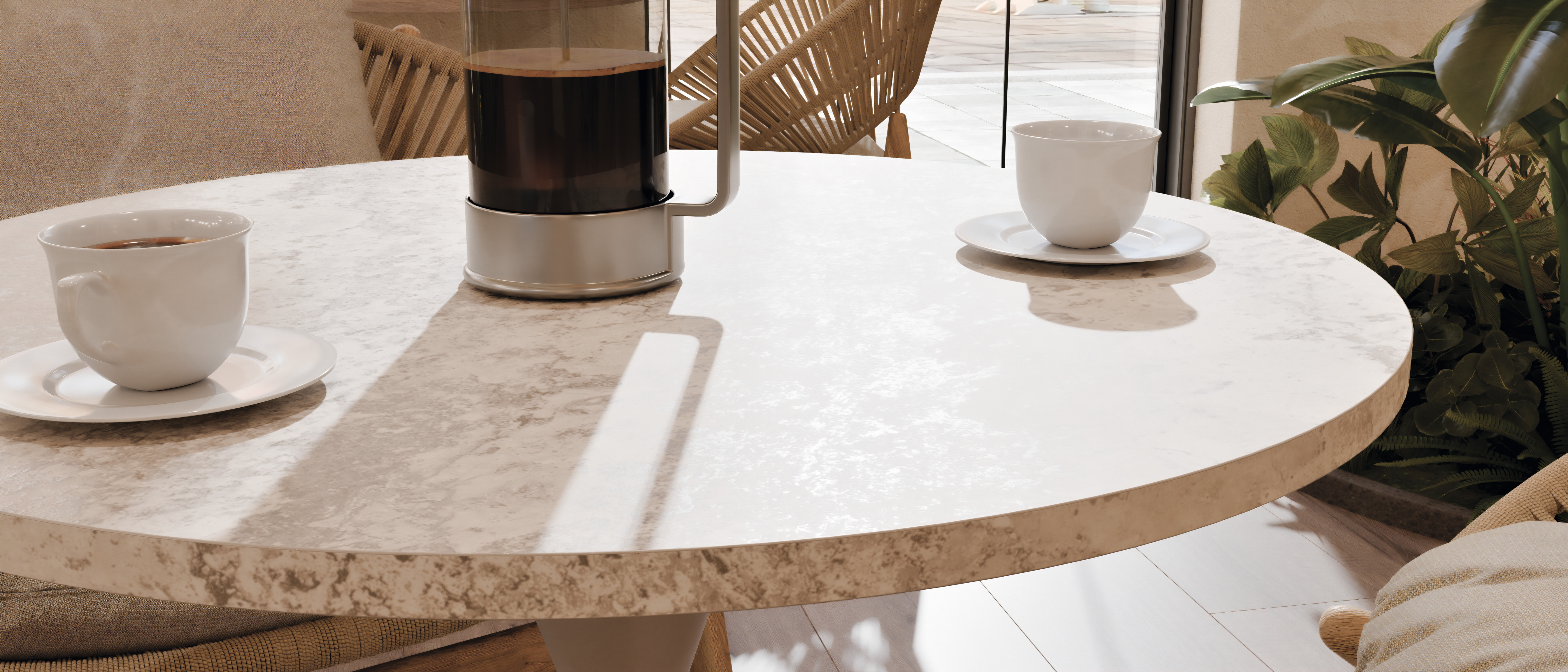 An inviting café design featuring F129 PA, H3322 ST17 and U669 PM.
