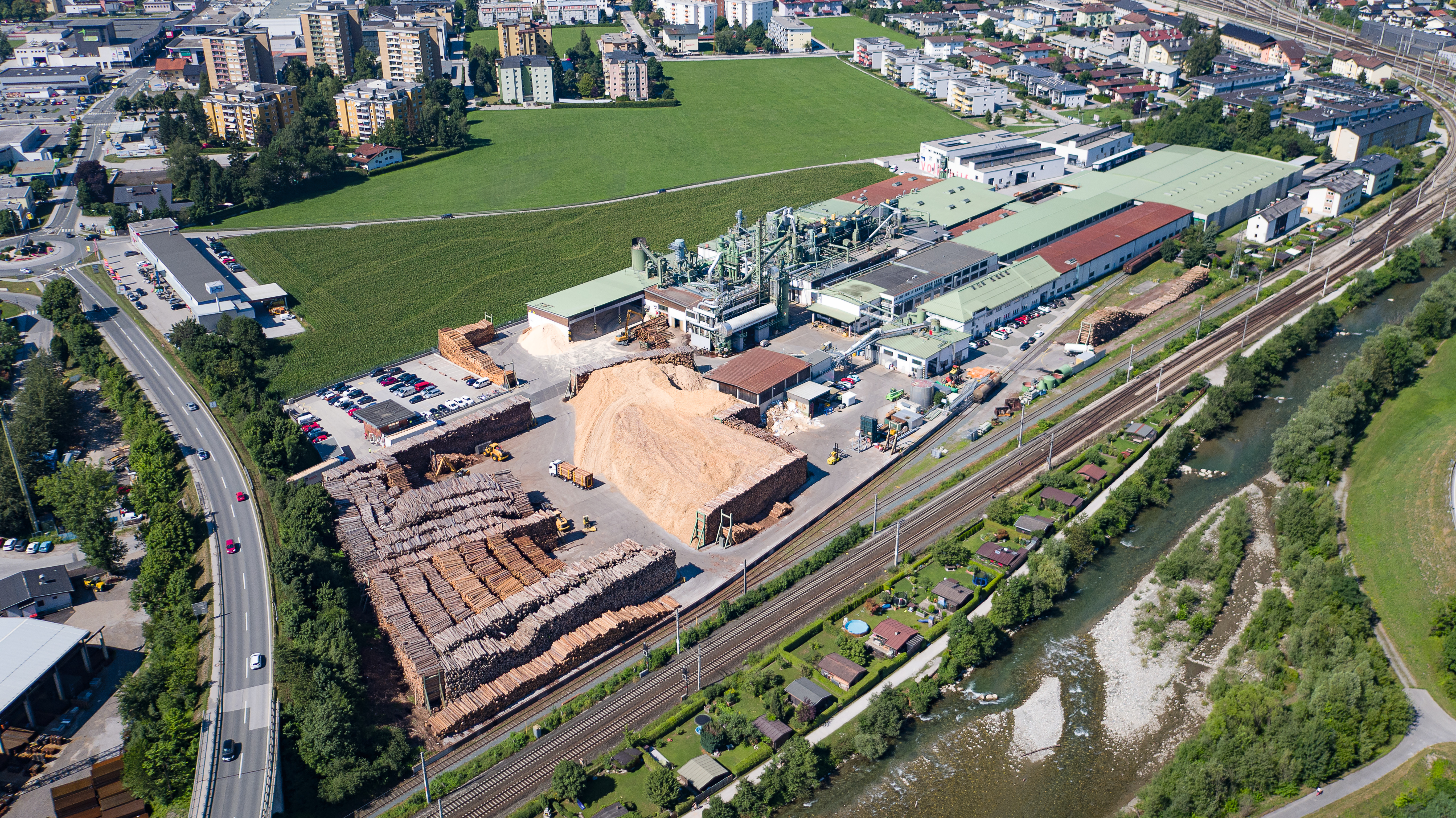 Aerial image of building in Wörgl