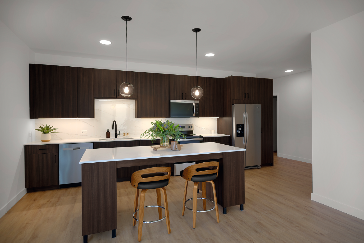 On-trend Natural Eucalyptus kitchen cabinetry 