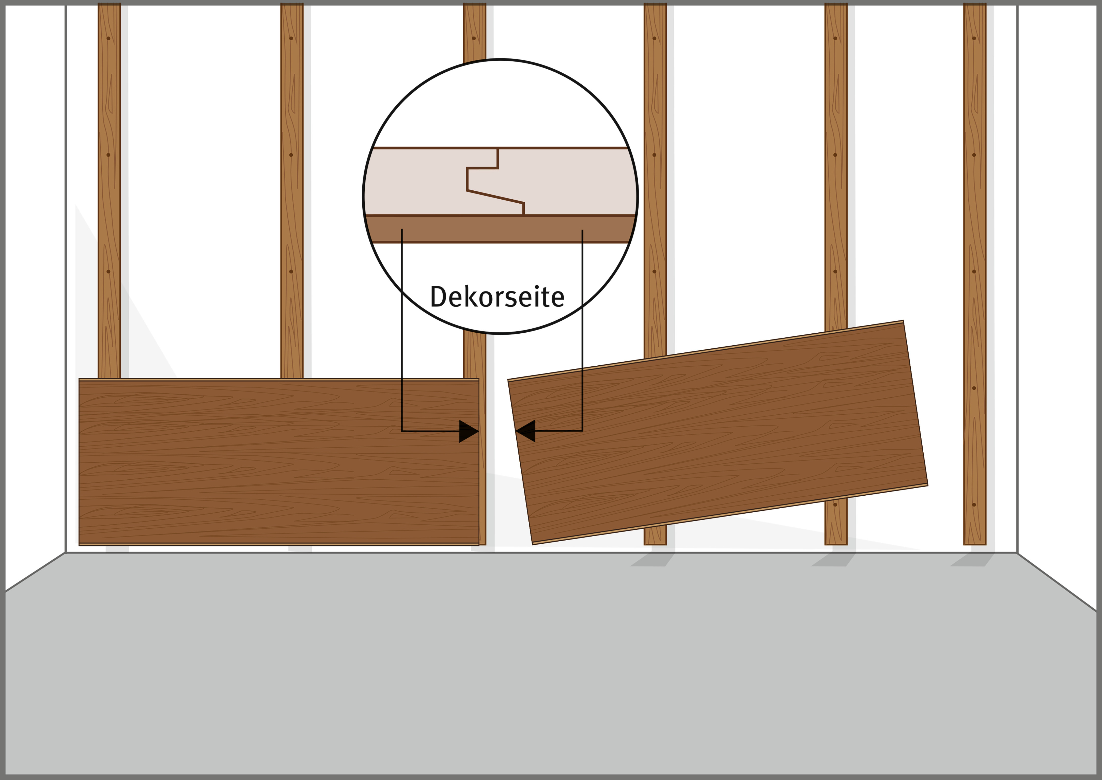 Drawing decowall panels