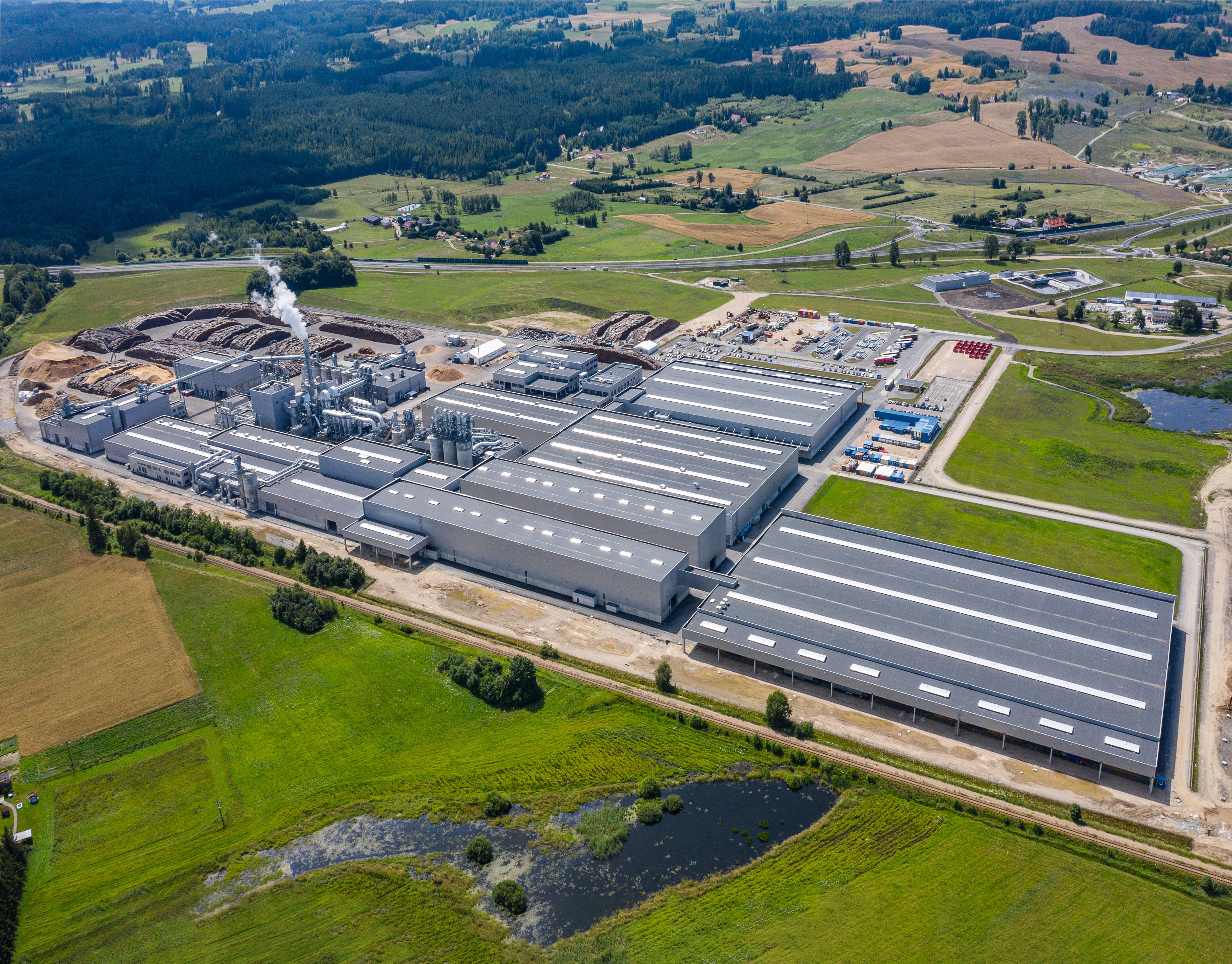 Aerial image of building in Biskupiec