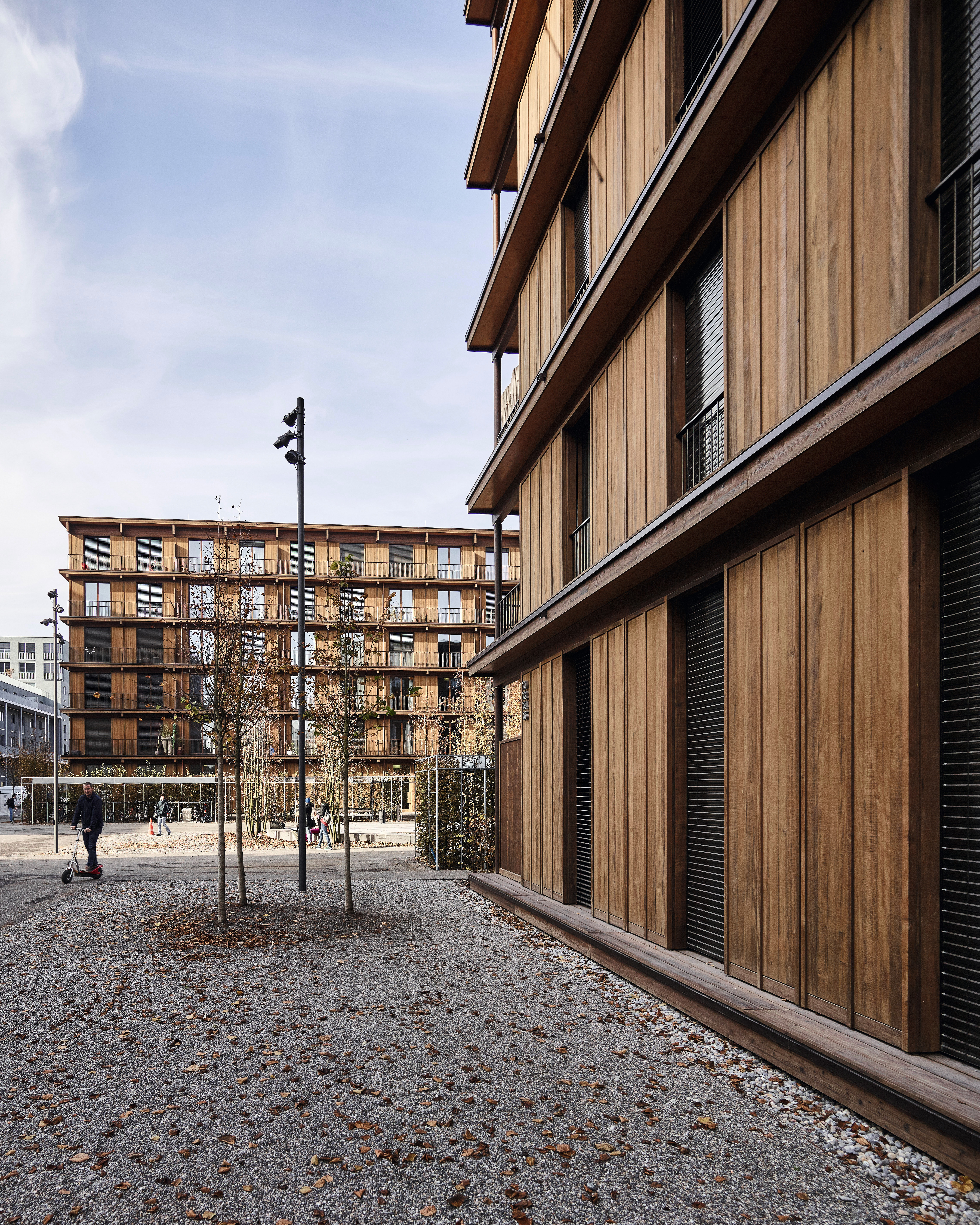 Il pannello EGGER OSB 4 TOP di alta qualità è stato utilizzato in tre dei dieci edifici