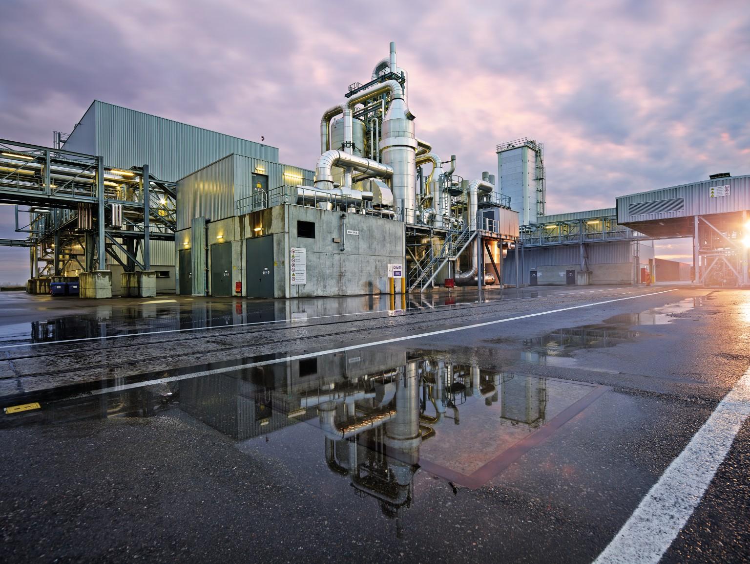 Exterior view of a resin plant