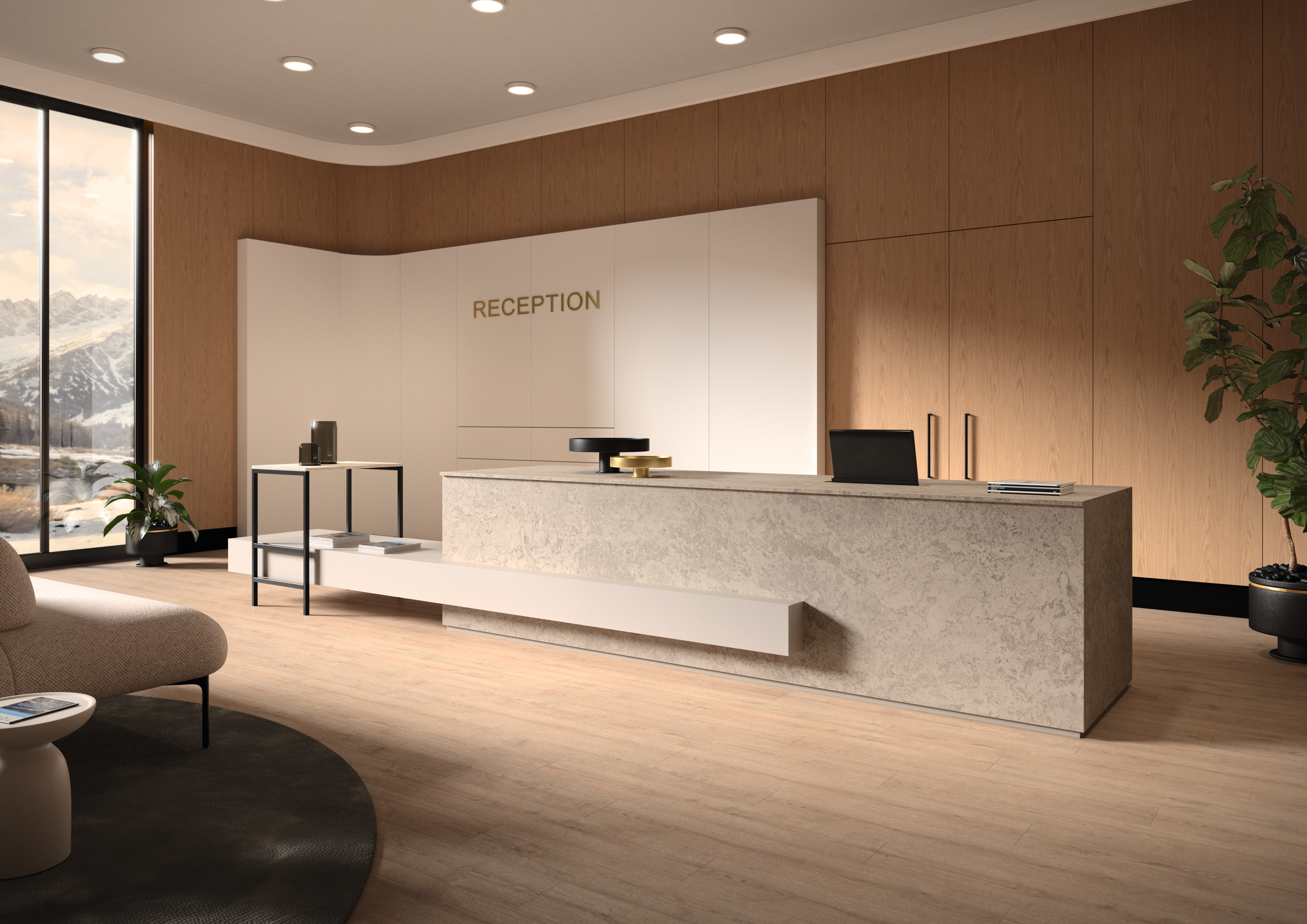 Hotel entrance with PerfectSense Ambiance surface