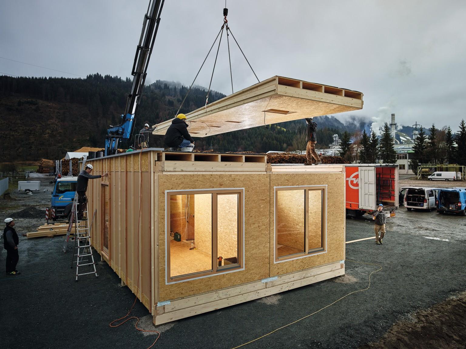 La construcción modular permite terminar la obra en poco tiempo.