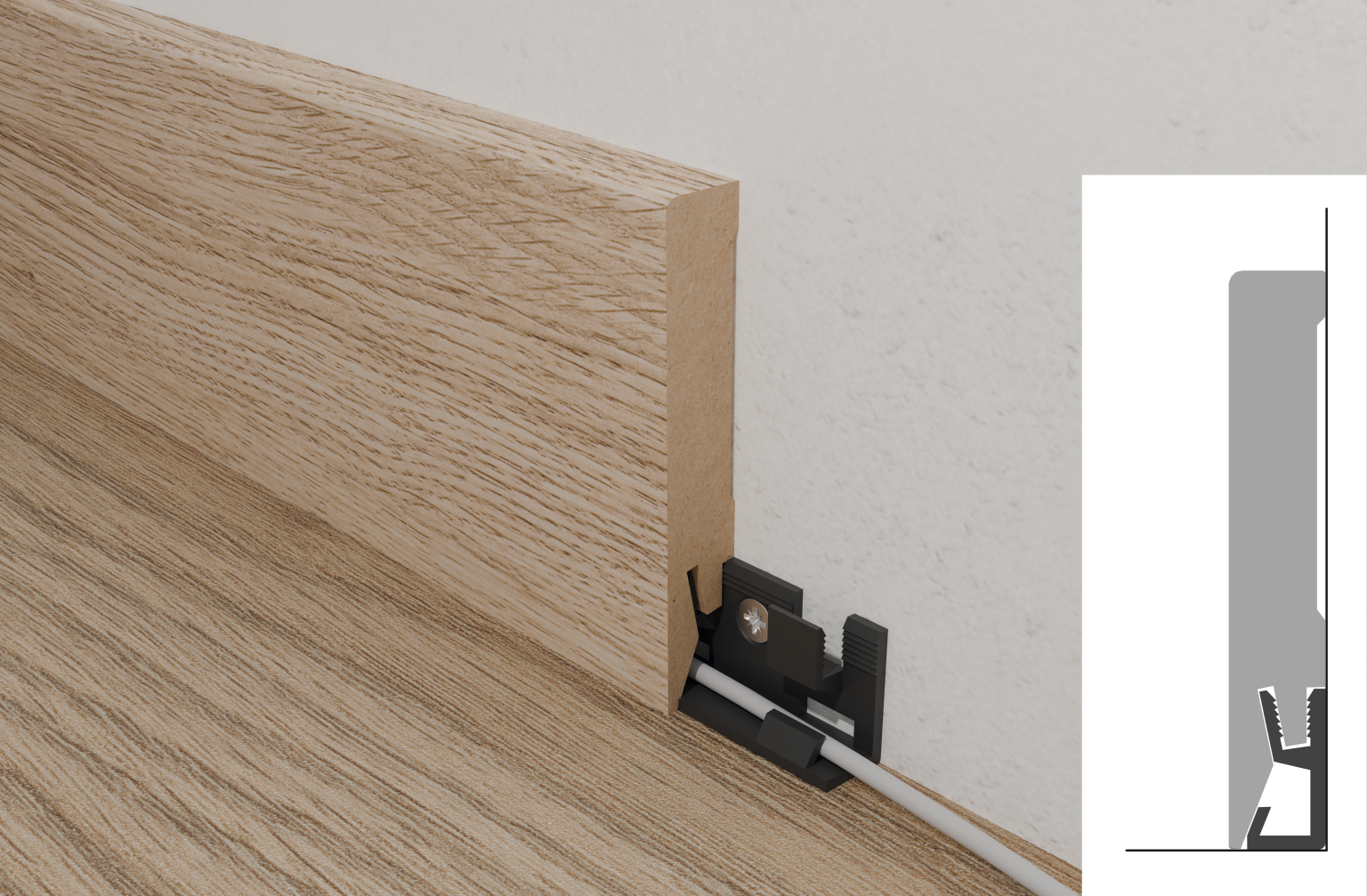 Clipholder installation 80mm