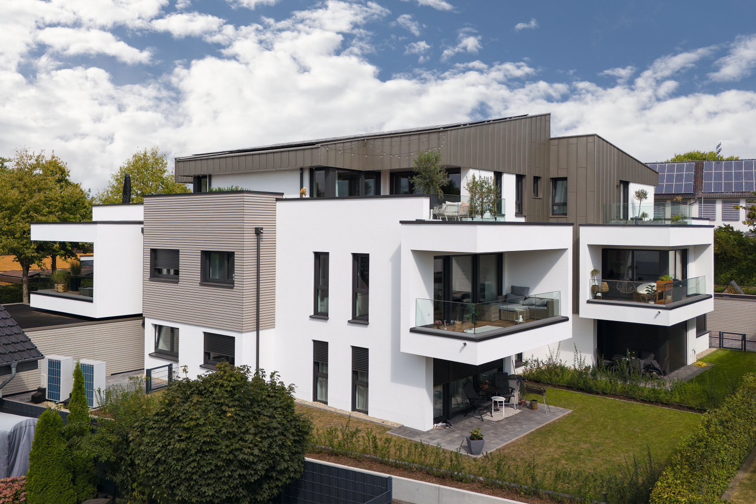 L’edificio residenziale completato.