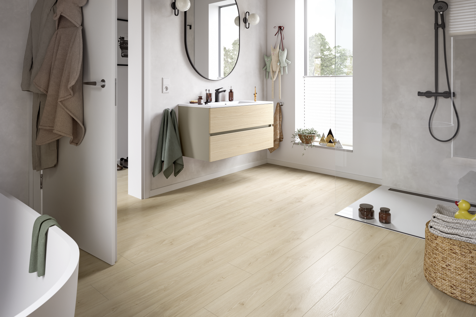 Colour Match: Fußboden EL2240 und Waschbecken H1204 TM22