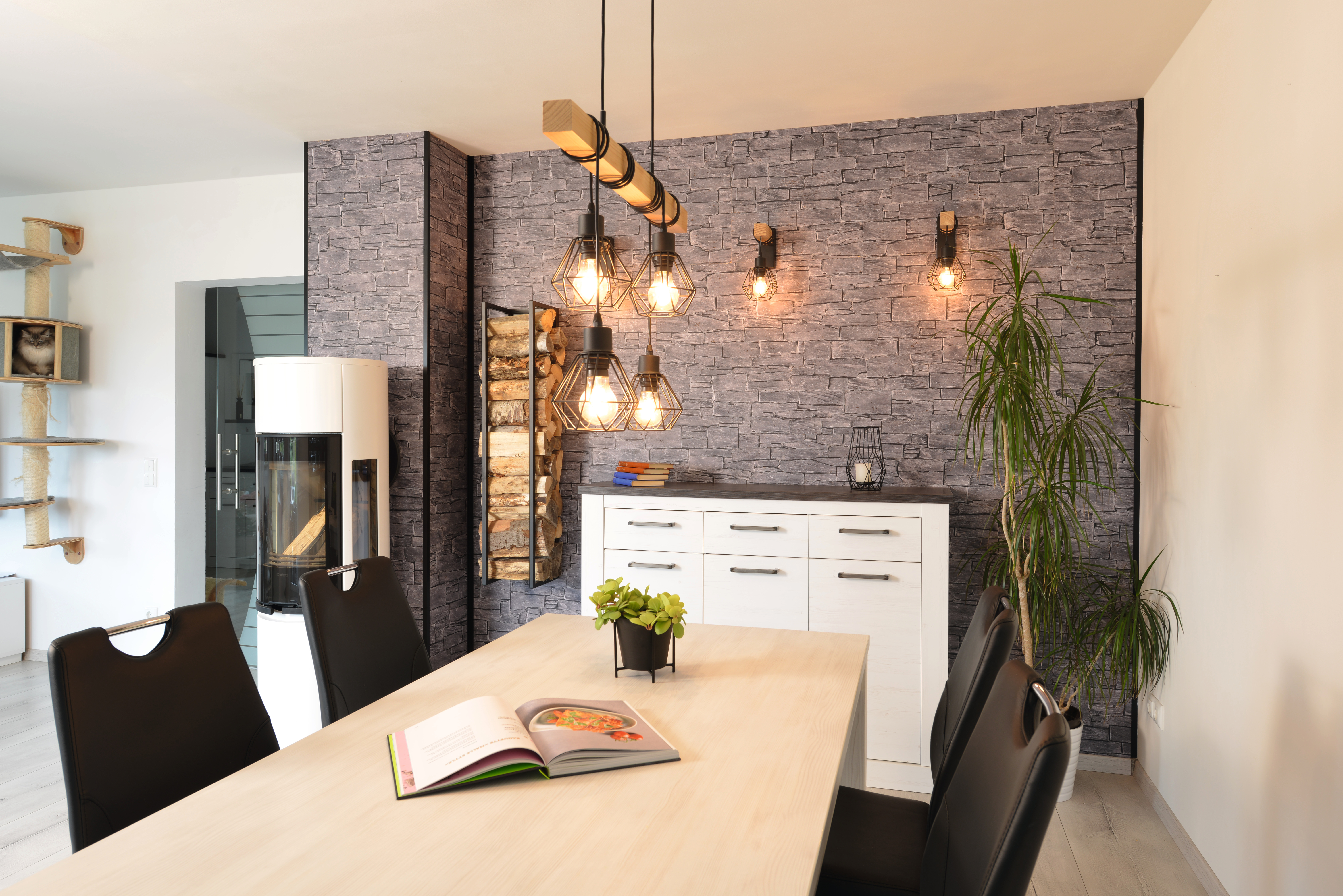 Dining area with DO005 Narva Slate