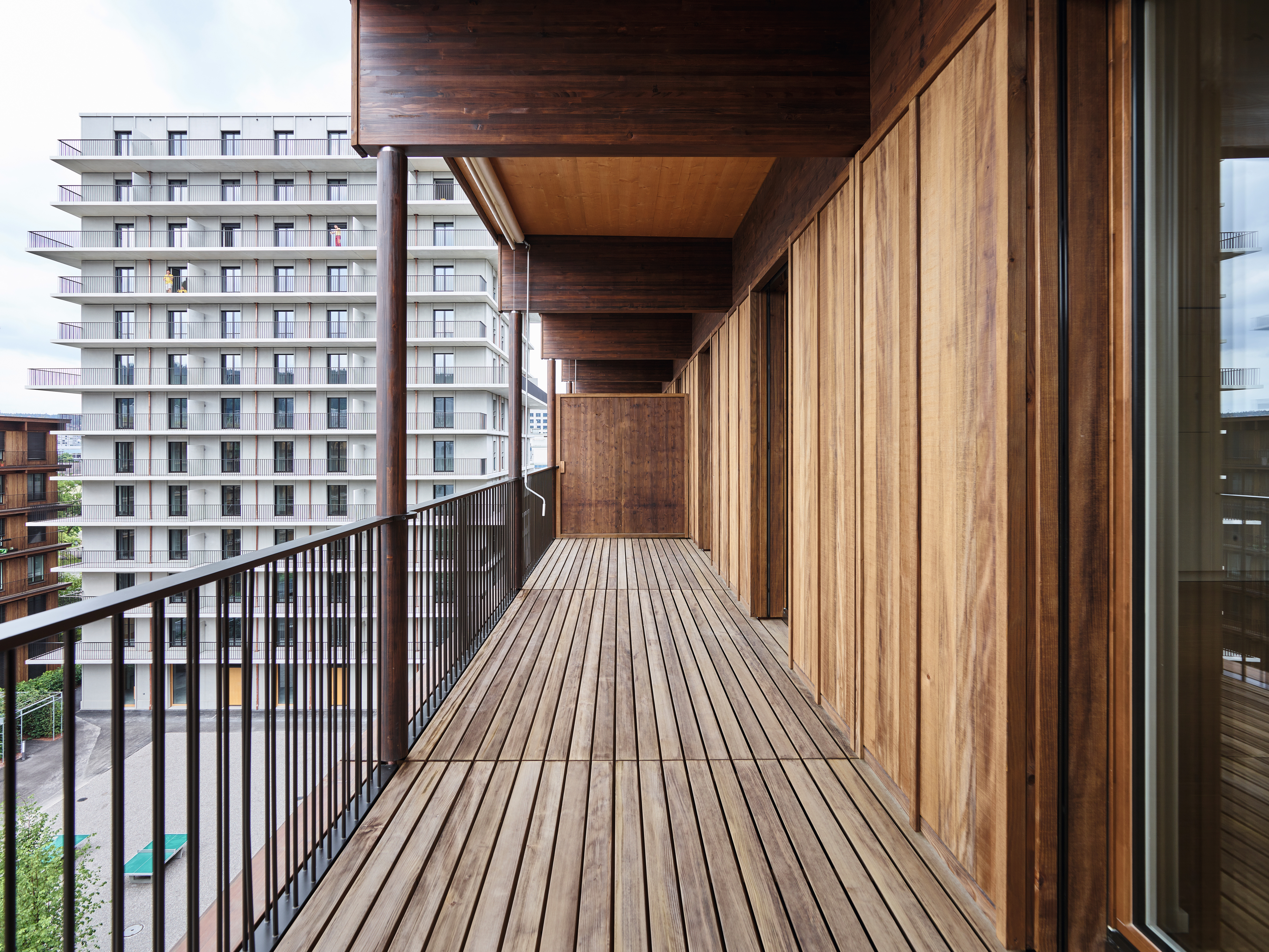  Il legno si è rivelato un materiale essenziale per la progettazione e la realizzazione del nuovo quartiere