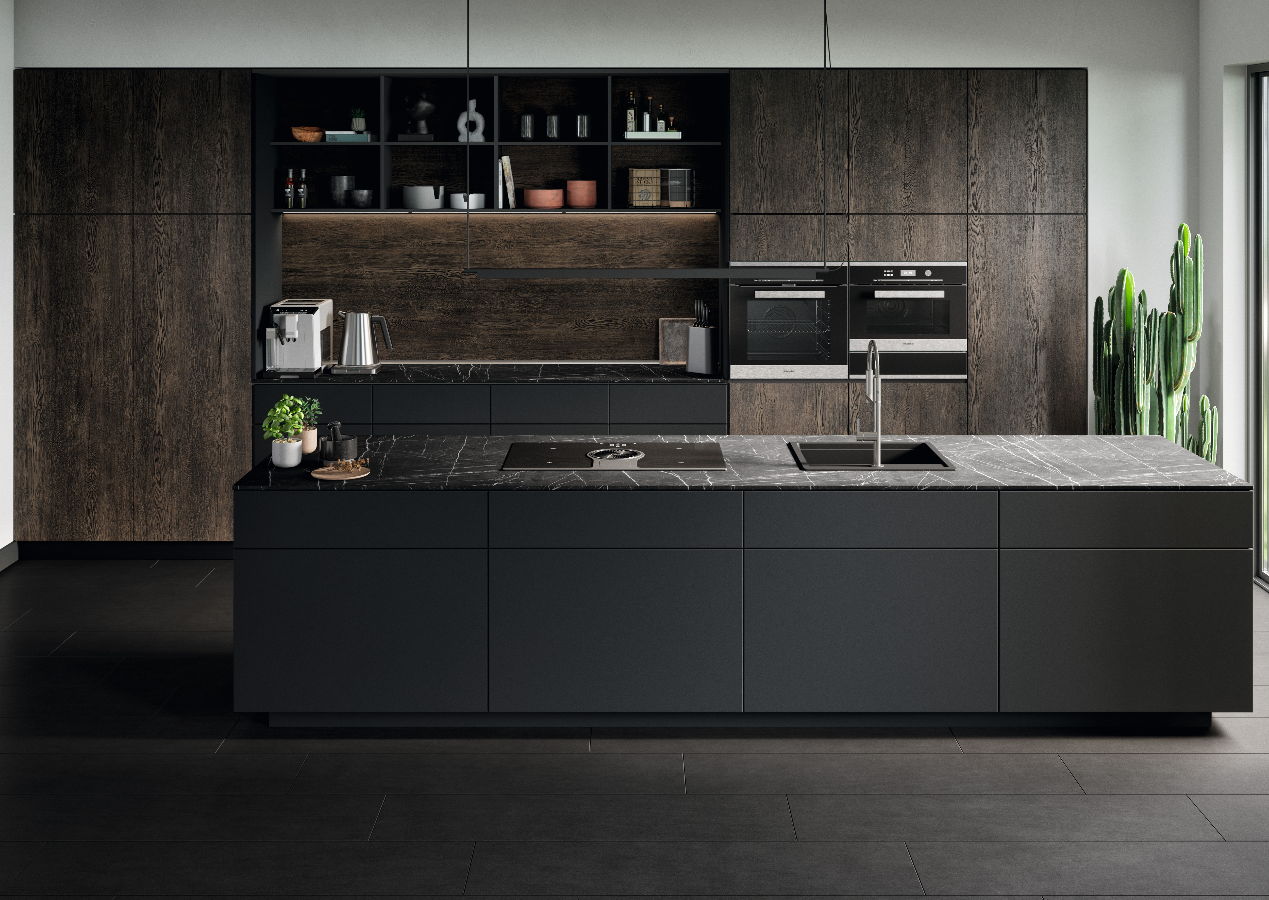 Nowoczesna kuchnia wykonana z zastosowaniem PerfectSense® TM9 Smoothtouch