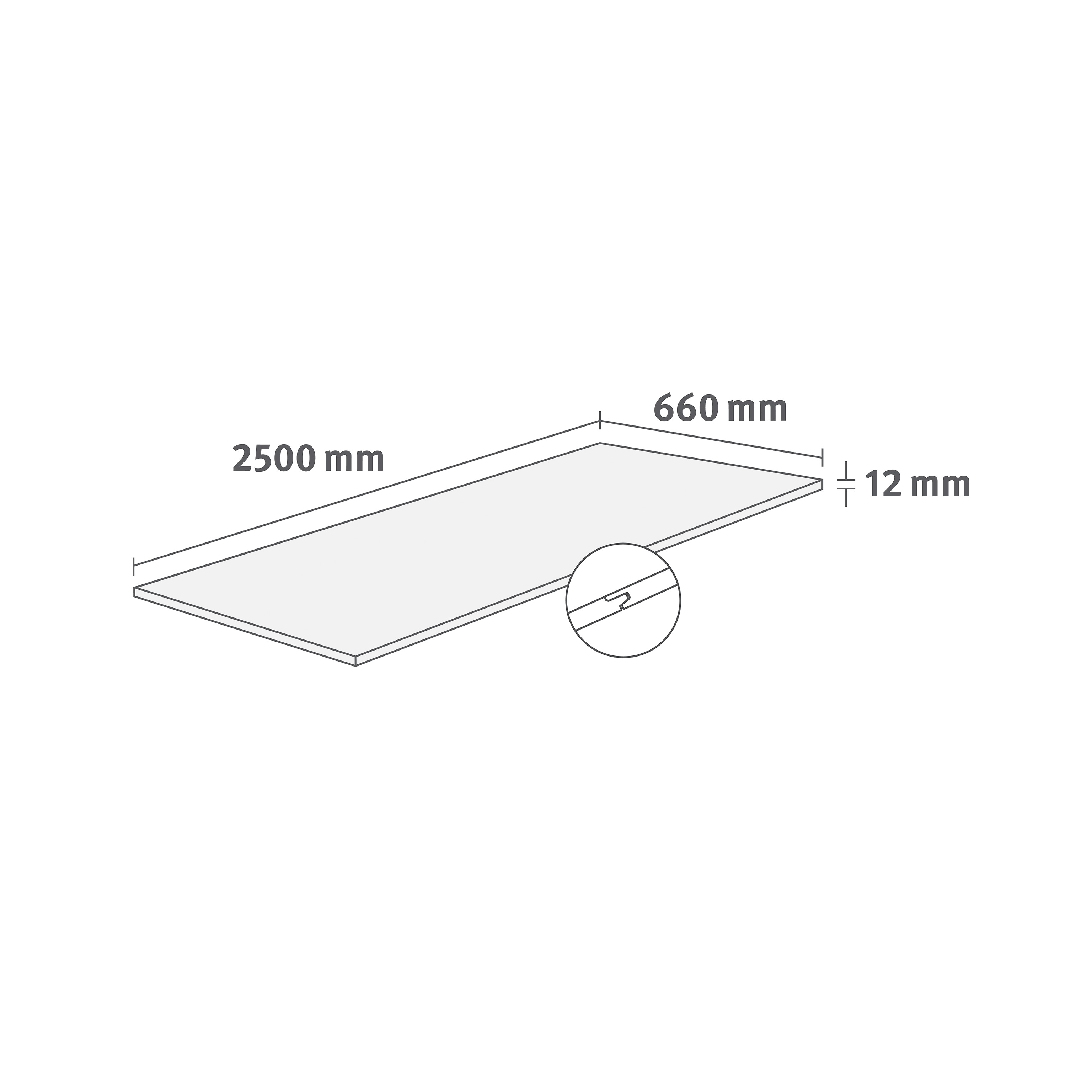 EGGER DecoWall in 2500 x 660 x 12 mm format EGGER DecoWall in 2500 x 660 x 12 mm format