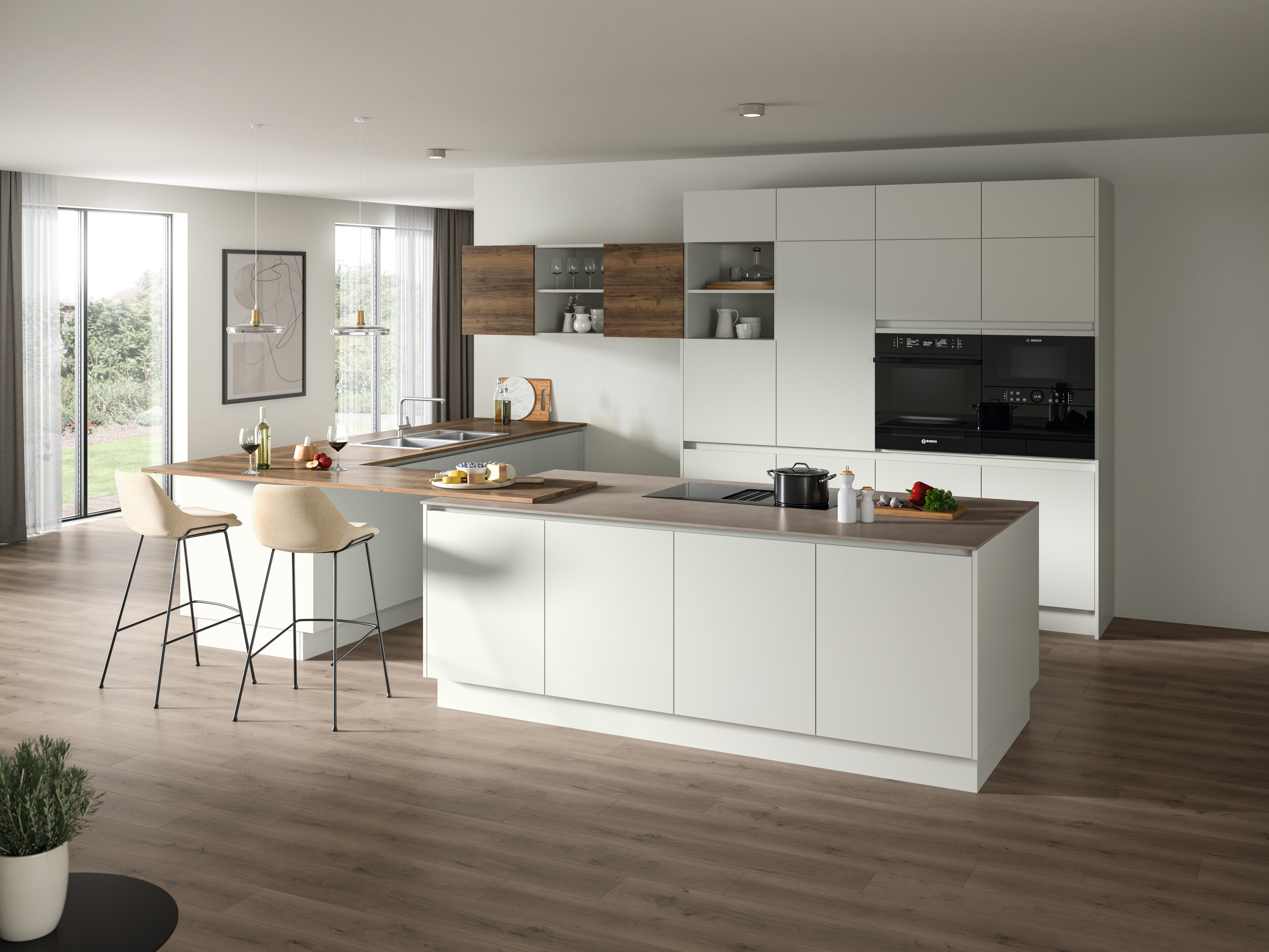 Kitchen featuring Square Edged Worktops 20 mm