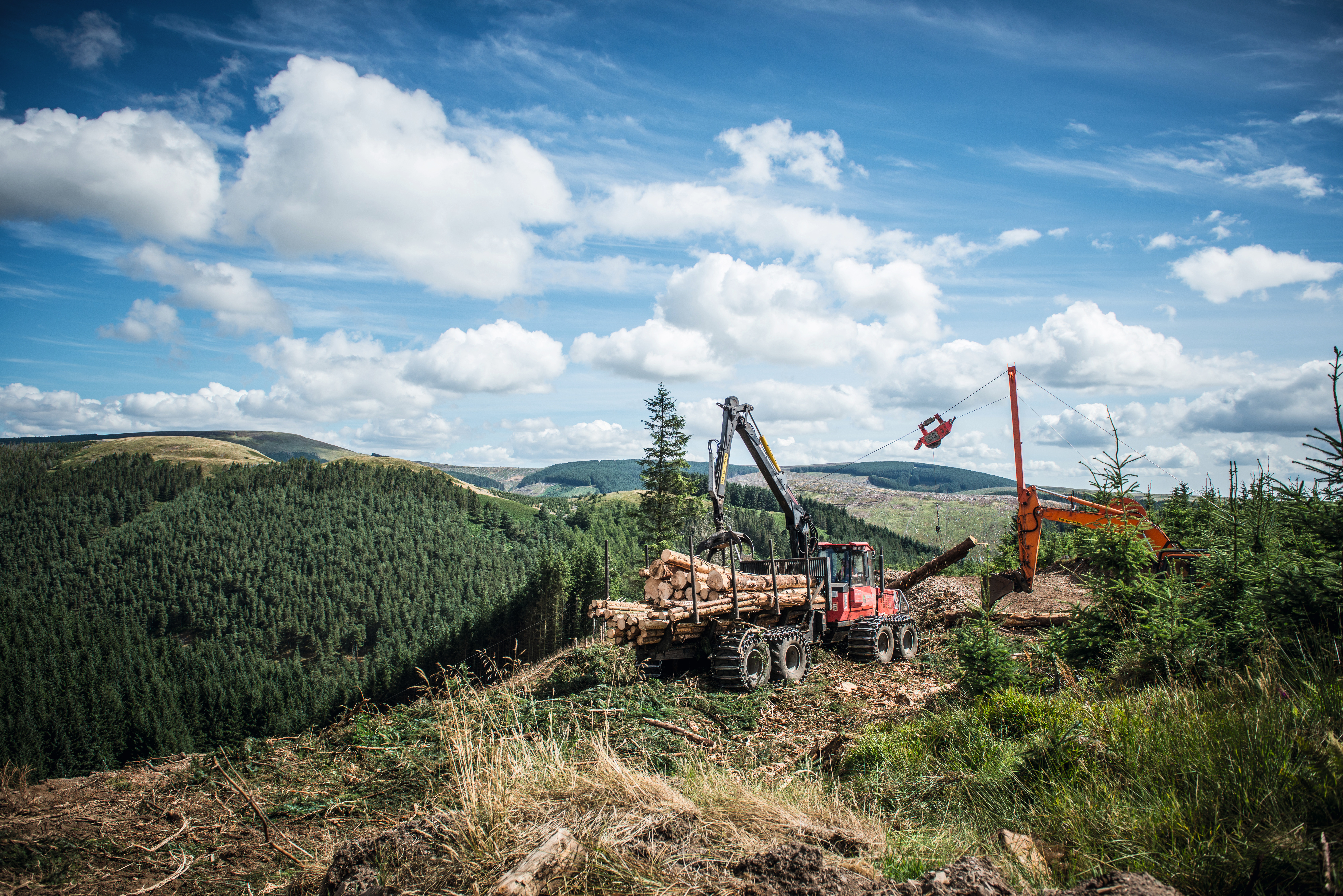 Harvesting on steep ground