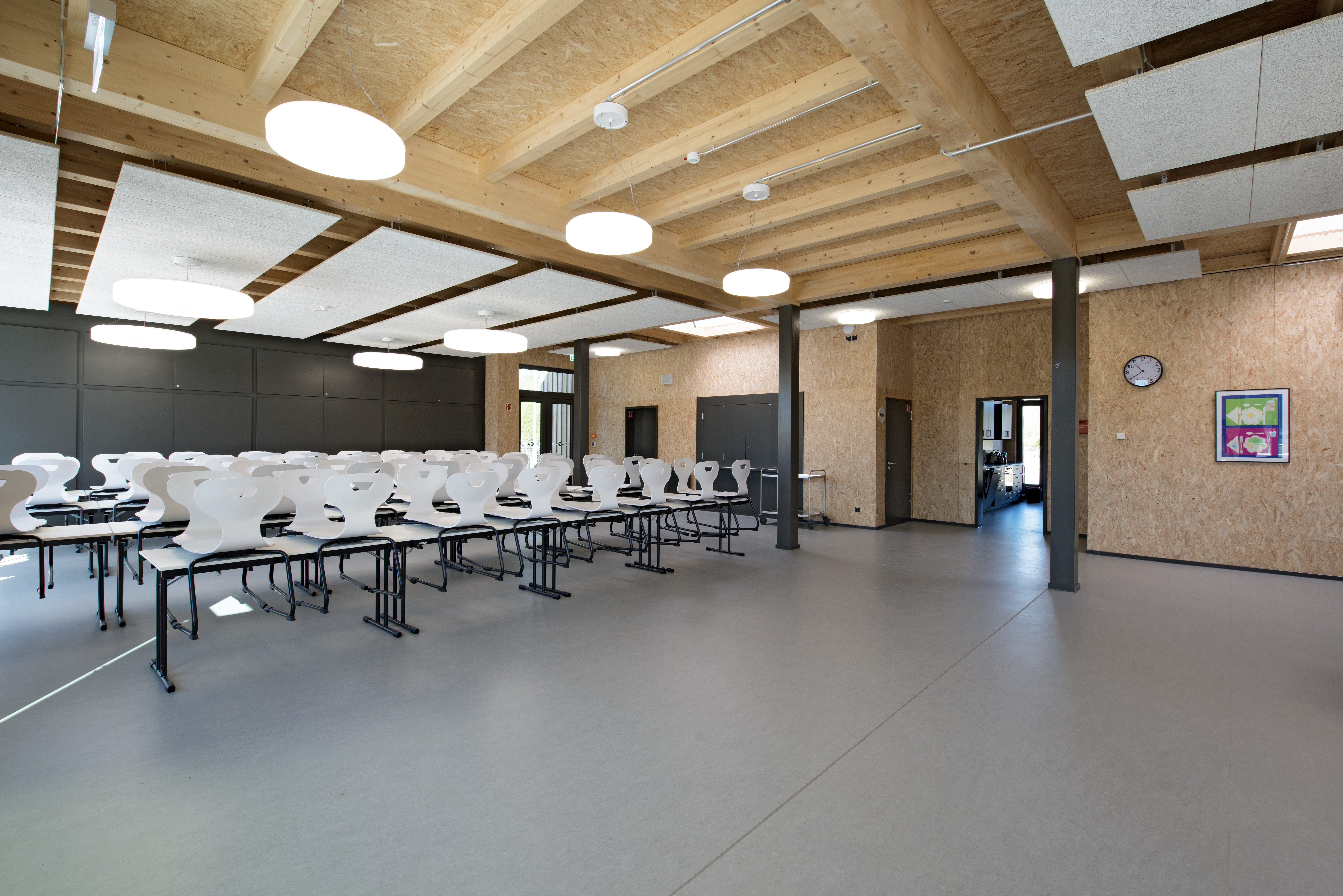 OSB 4 Top boards were also used on the ceiling. © Foto Volster