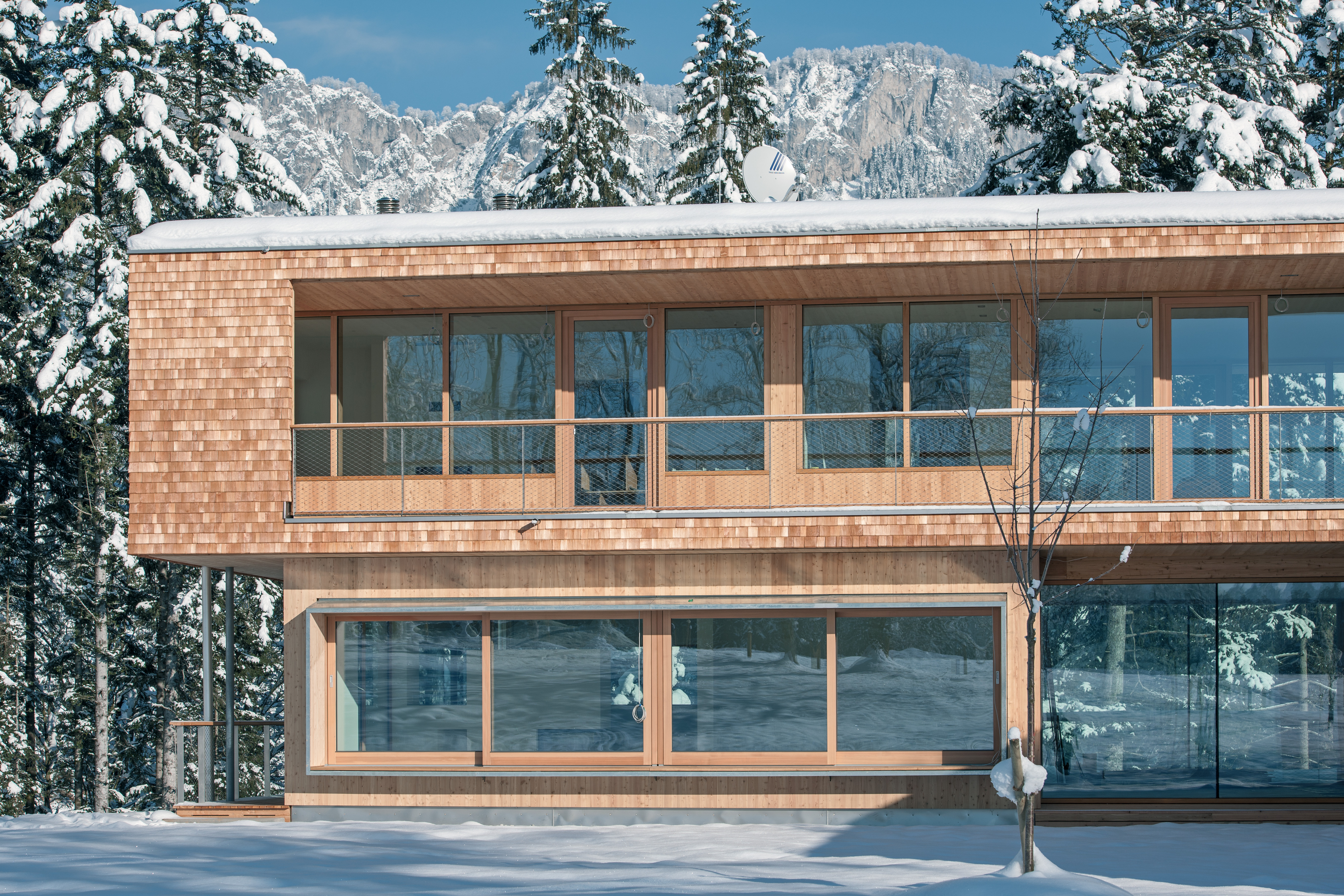 Large windows offer fantastic views of nature
