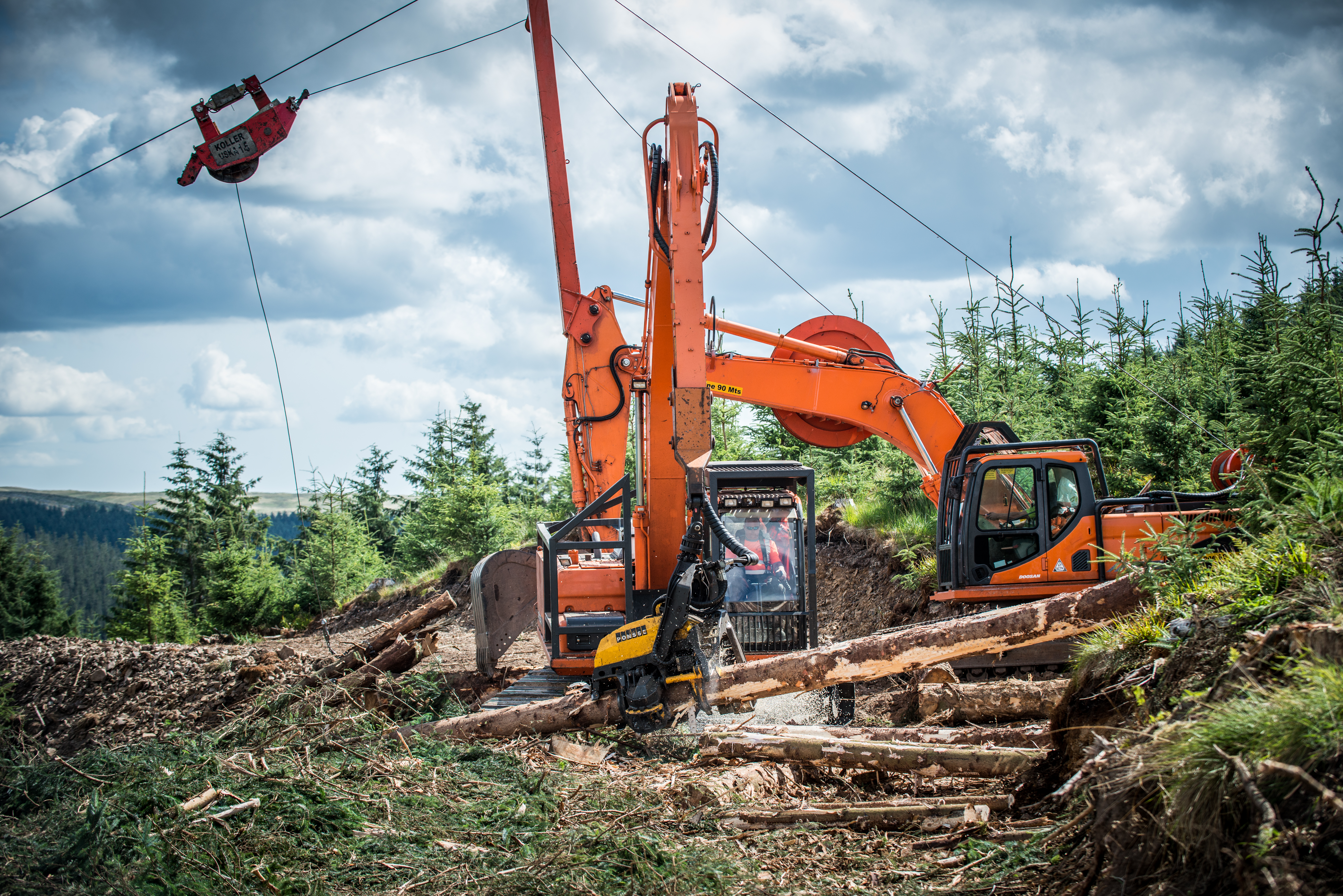 Harvesting on steep ground