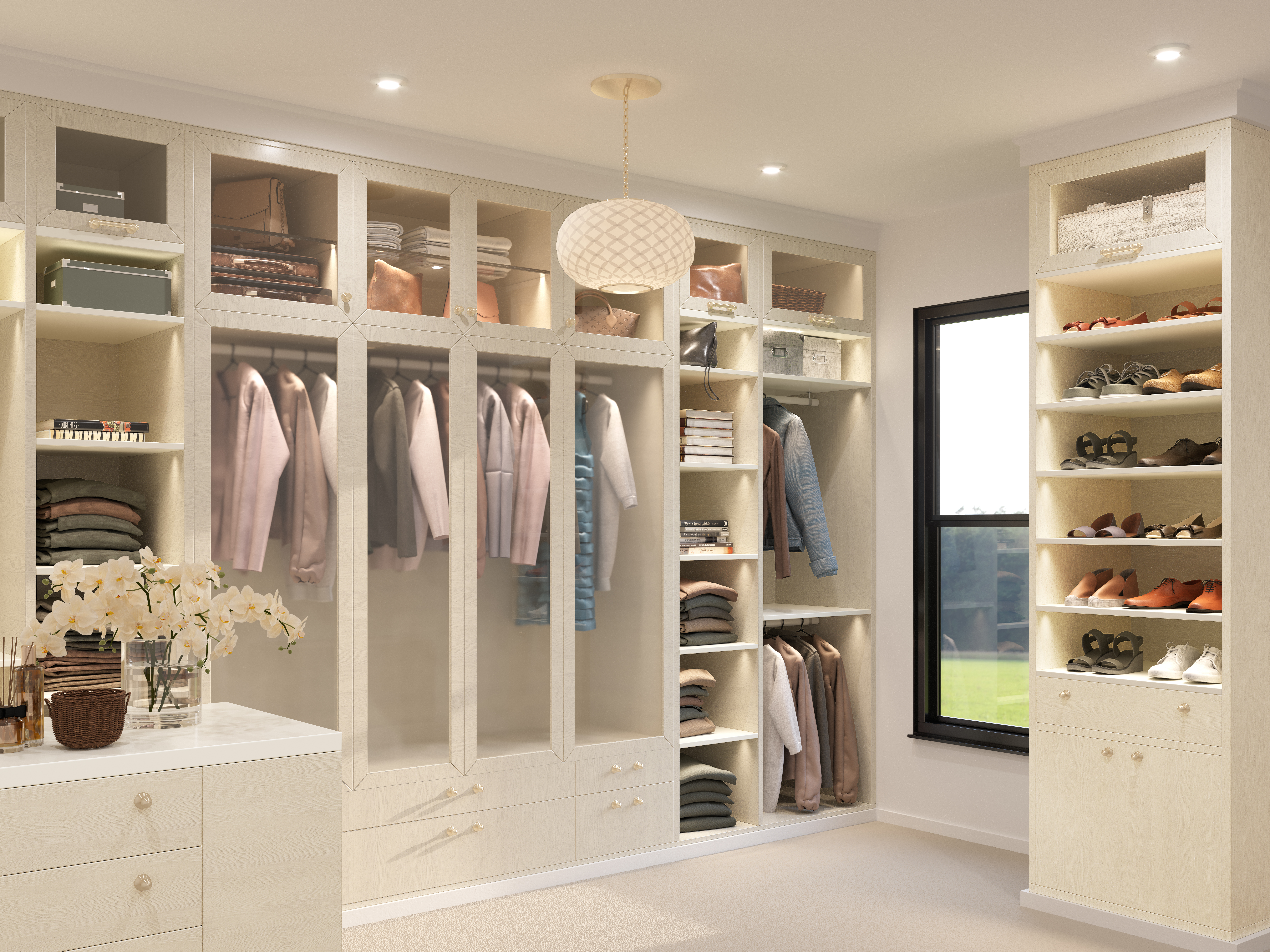 EGGER products in a closet rendering