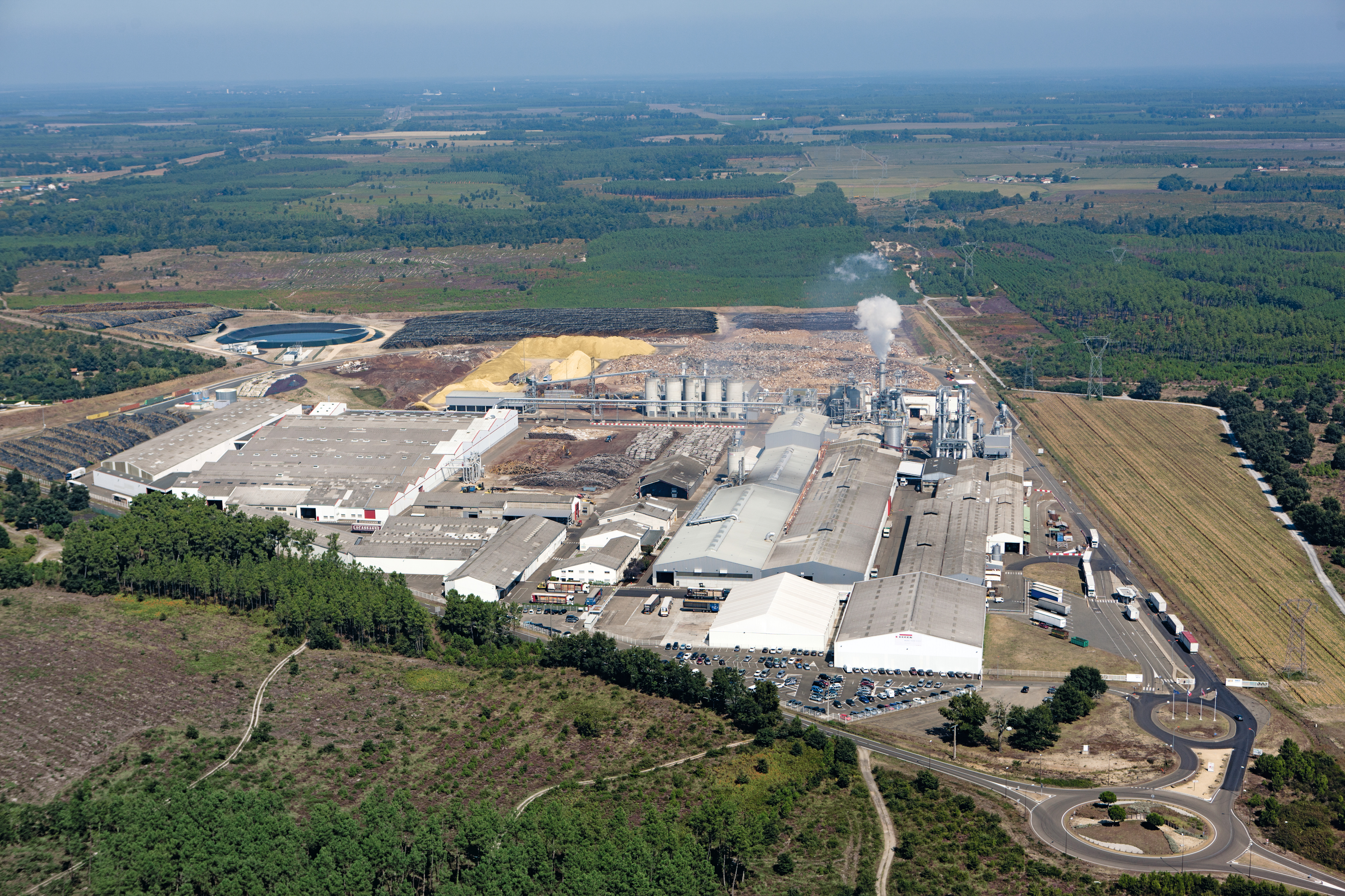 Aerial image of building in Rion des Landes