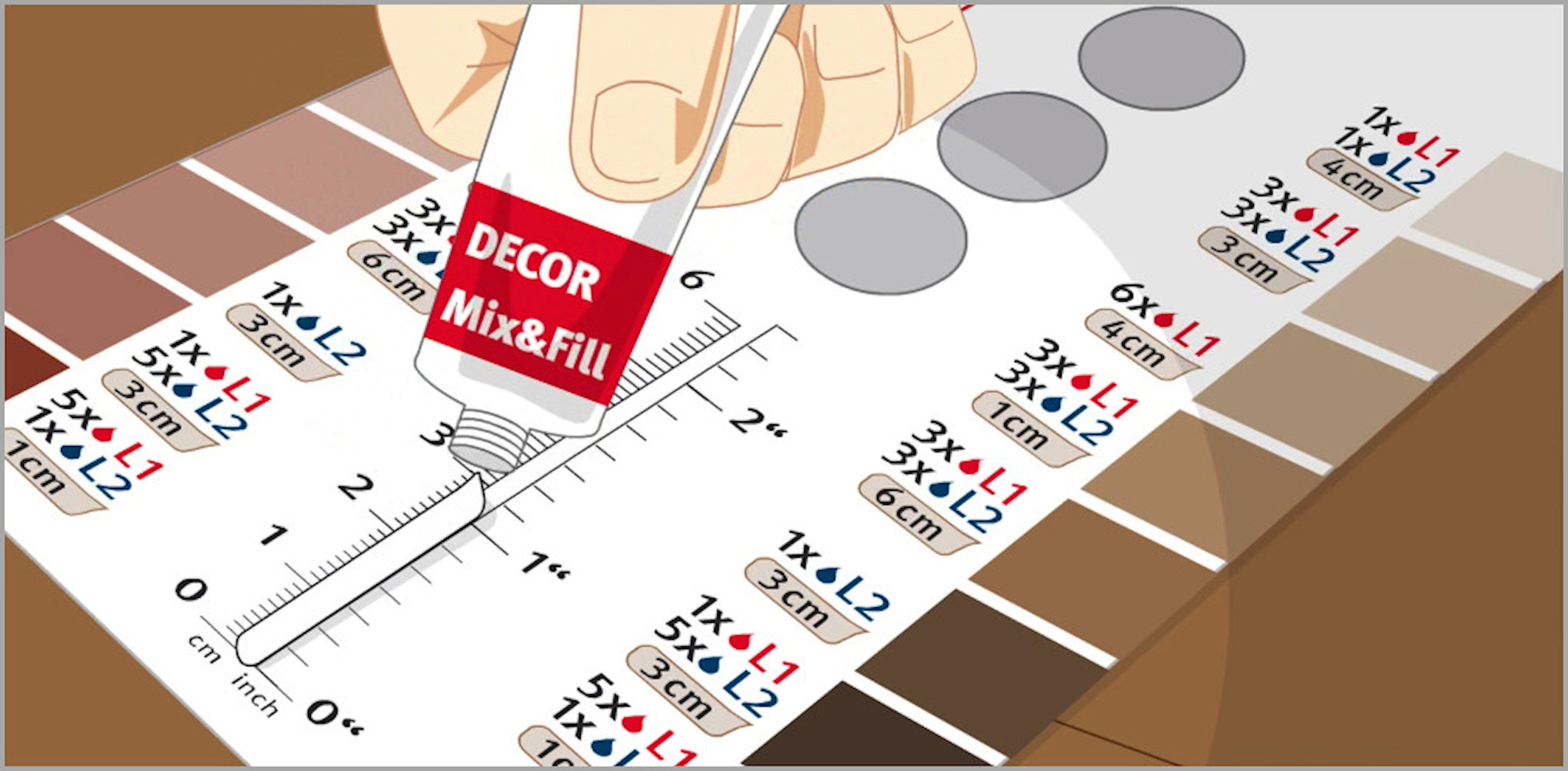 Repairing flooring with Decor Mix & Fill
