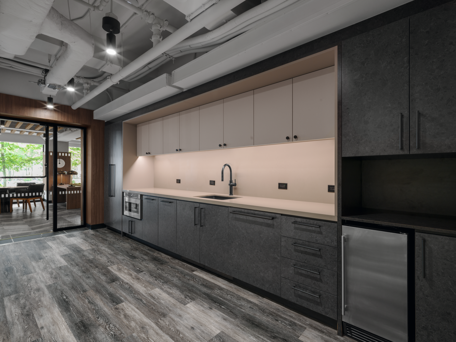 U727 PM Stone Grey countertop and backsplash. 