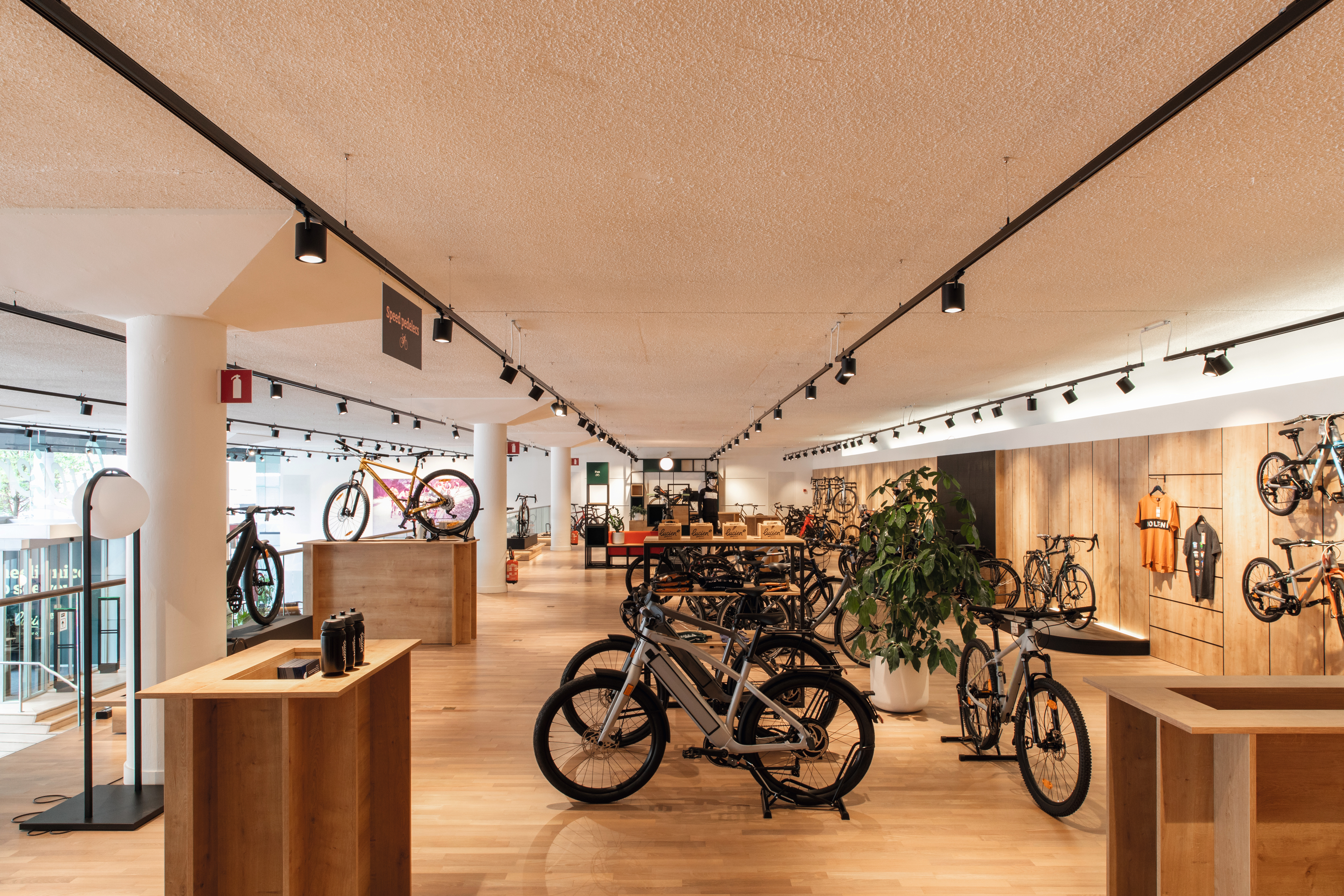 The shop is spread over two floors and offers a wide range of bicycles.