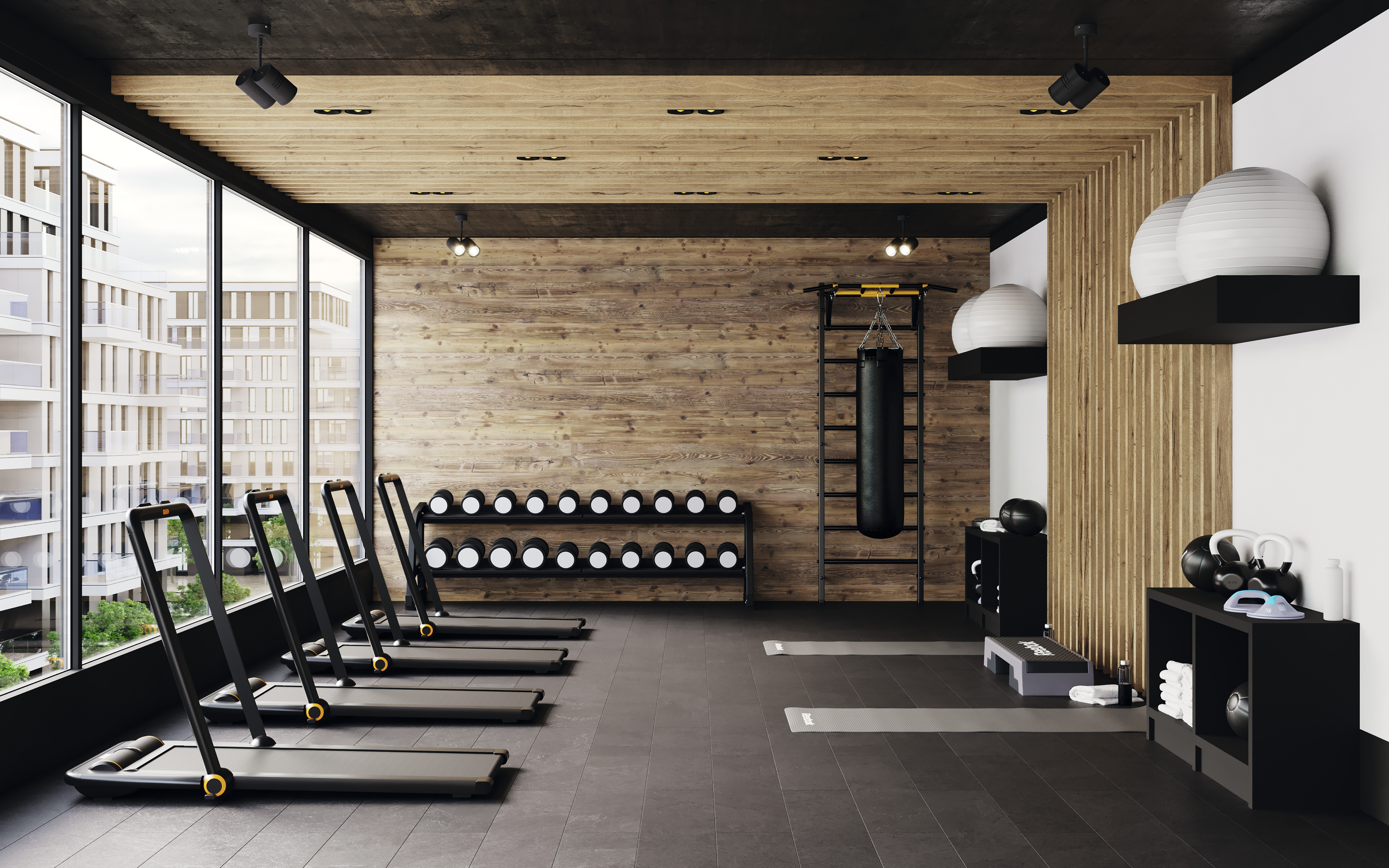 EGGER DecoWall, Fitnessraum, DO001