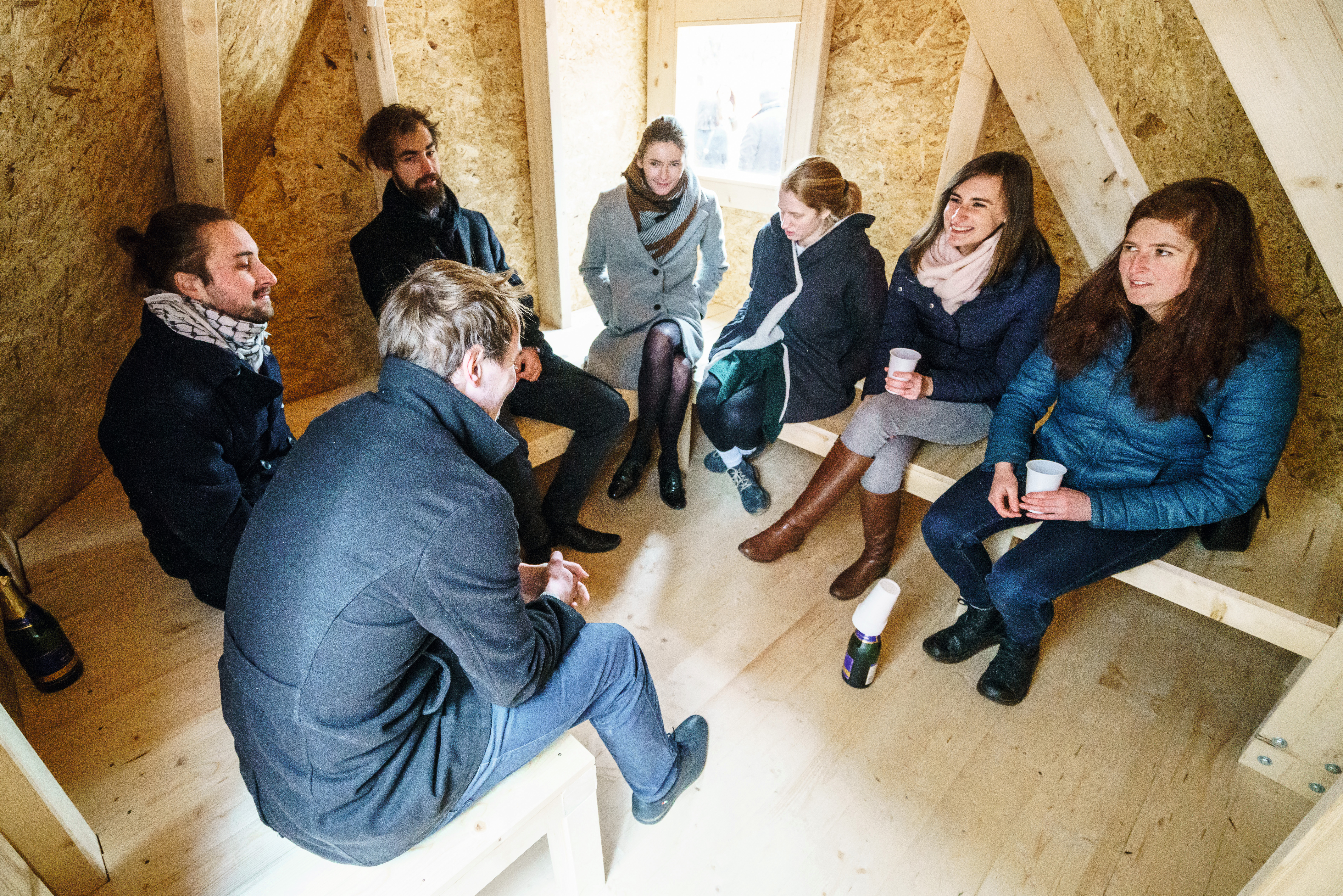 Our EGGER OSB 3 was used in the interior for the simple design of the mountain hut Stan. (© Jiří Ryszawy)