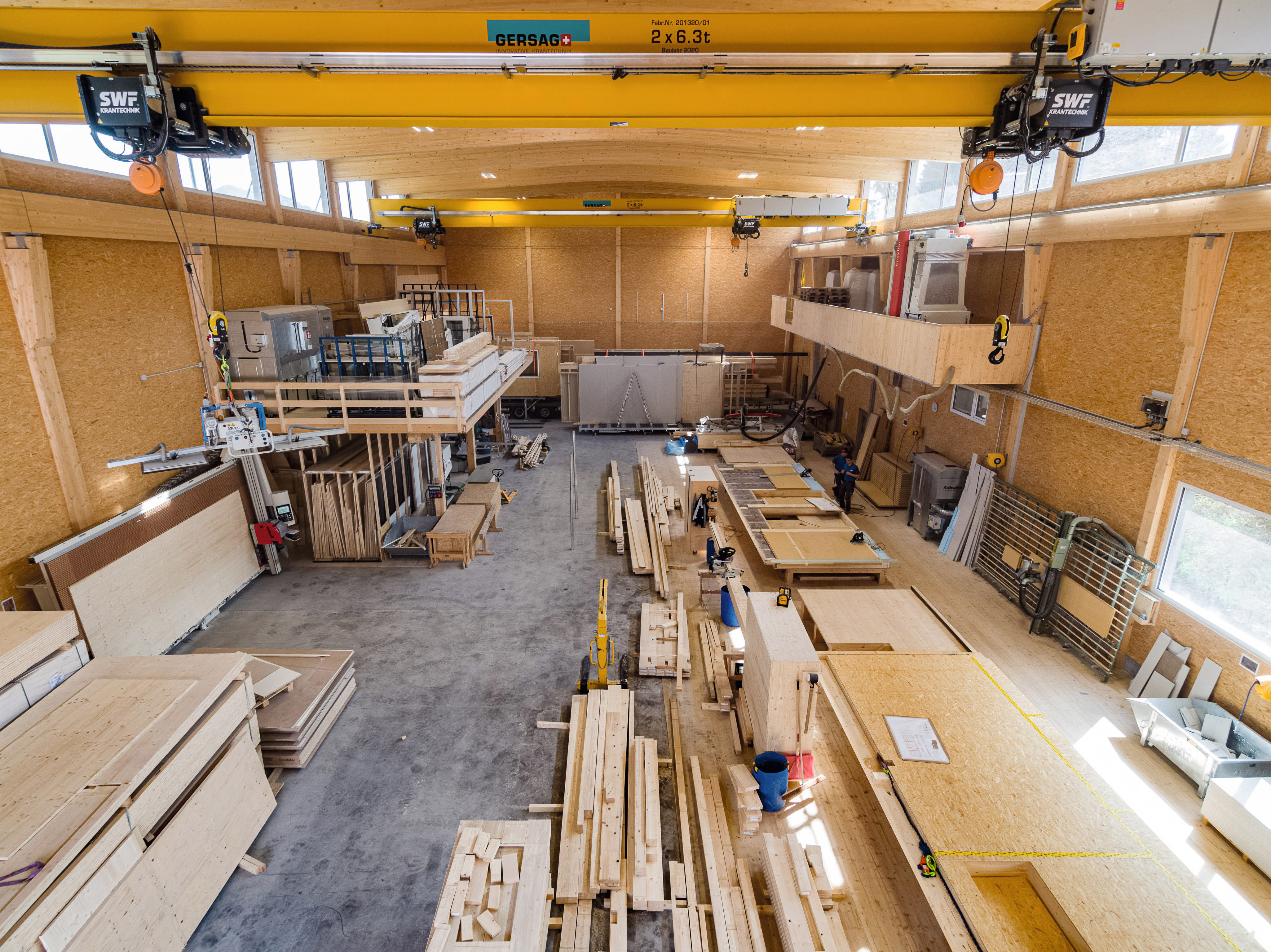 EGGER OSB 4 TOP was used on the inside wall of the new timber-frame building.
